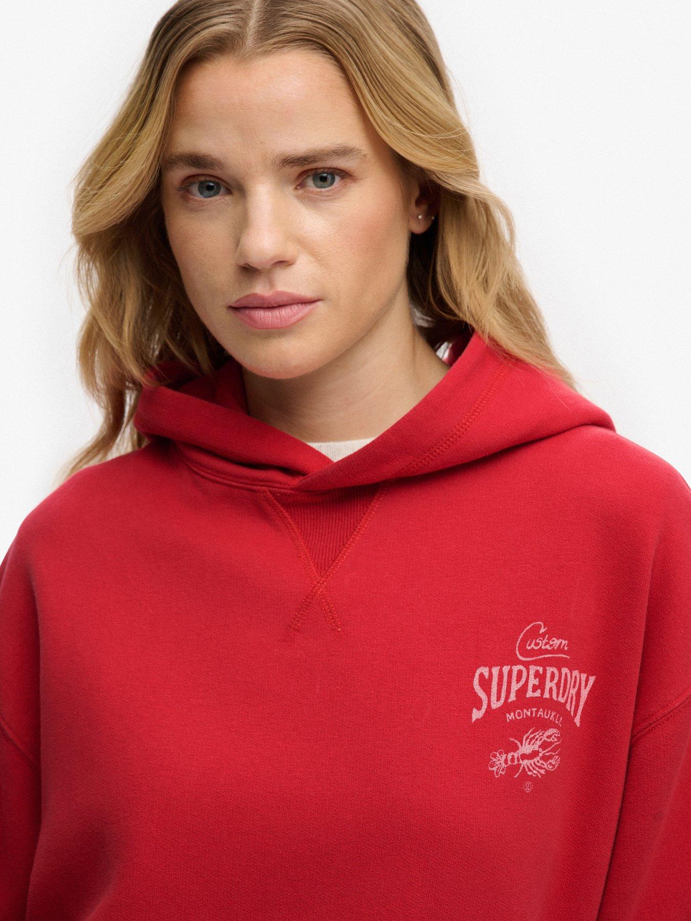 Image 4 of 6 of Superdry Heritage Hamptons Hoodie - Red