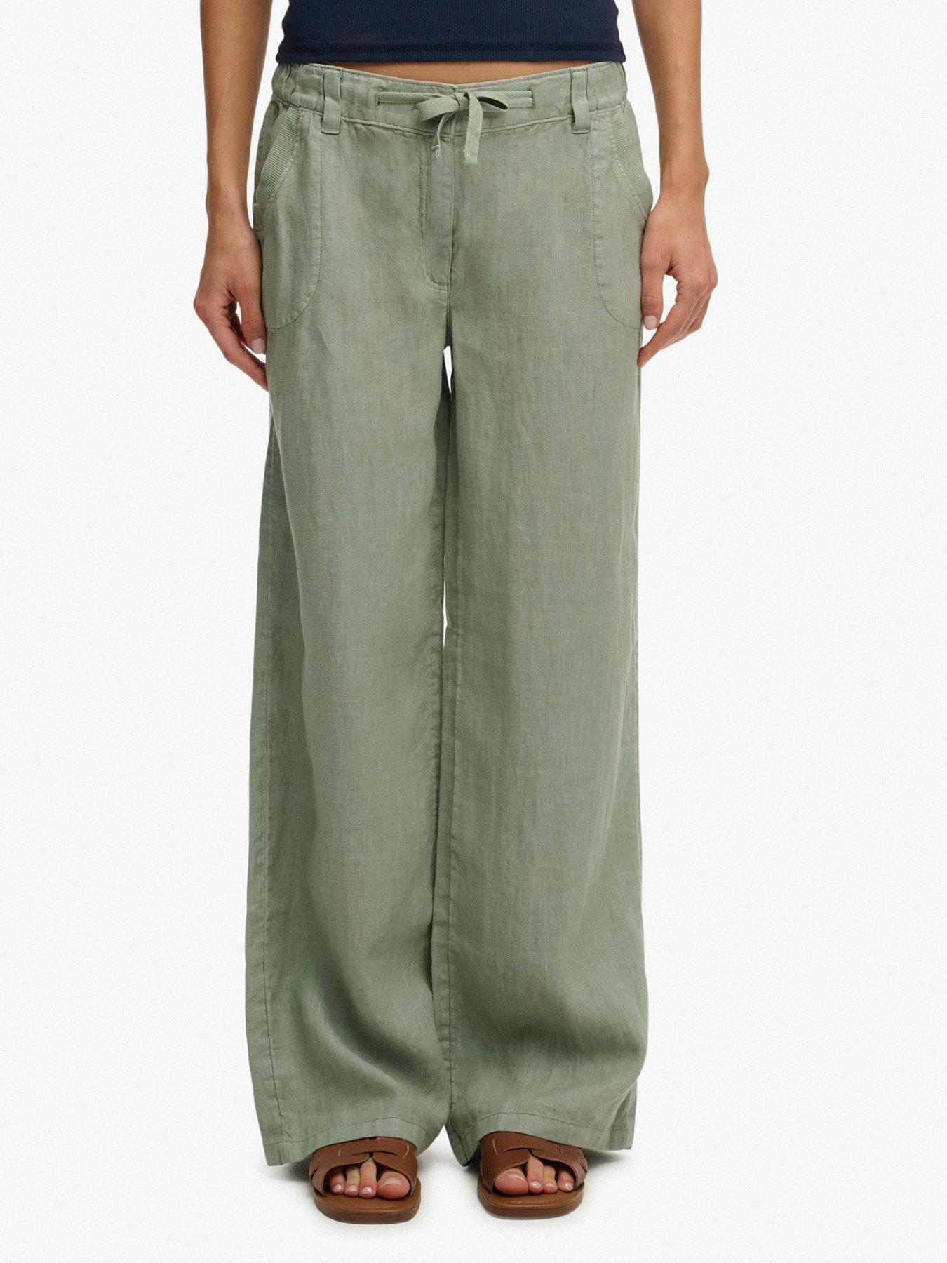 superdry-linen-low-rise-pant-green