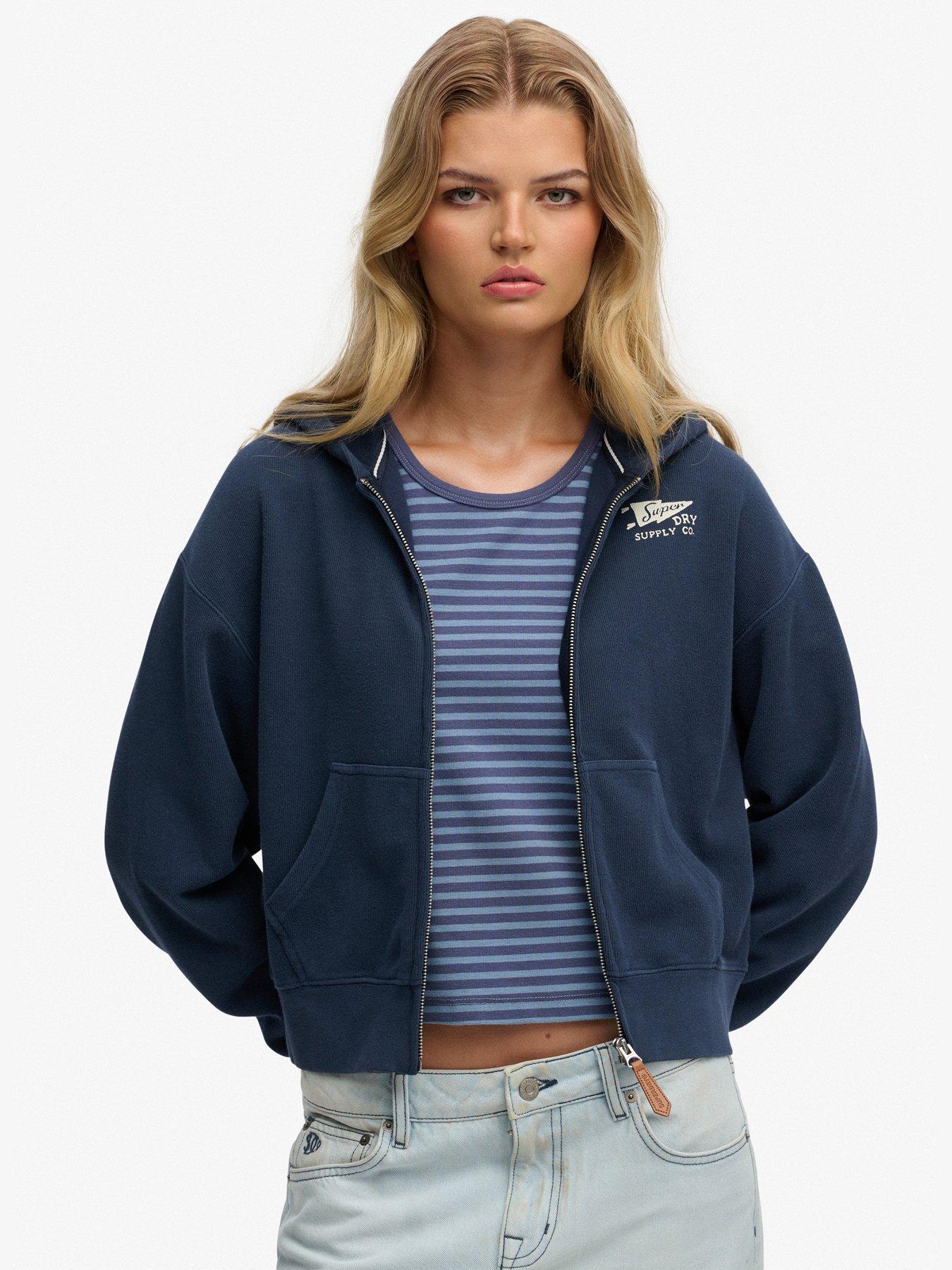 Superdry Heritage Hamptons Zip Hoodie - Blue