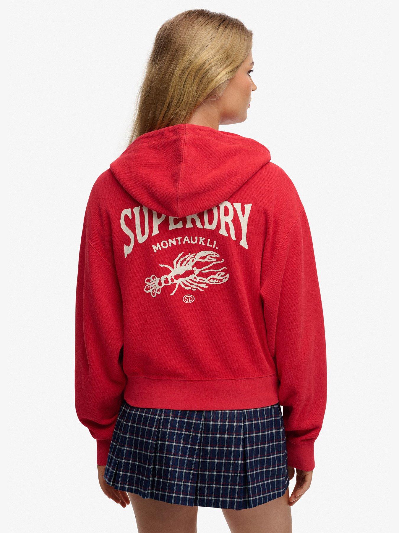  image of superdry-heritage-hamptons-zip-hoodie-red