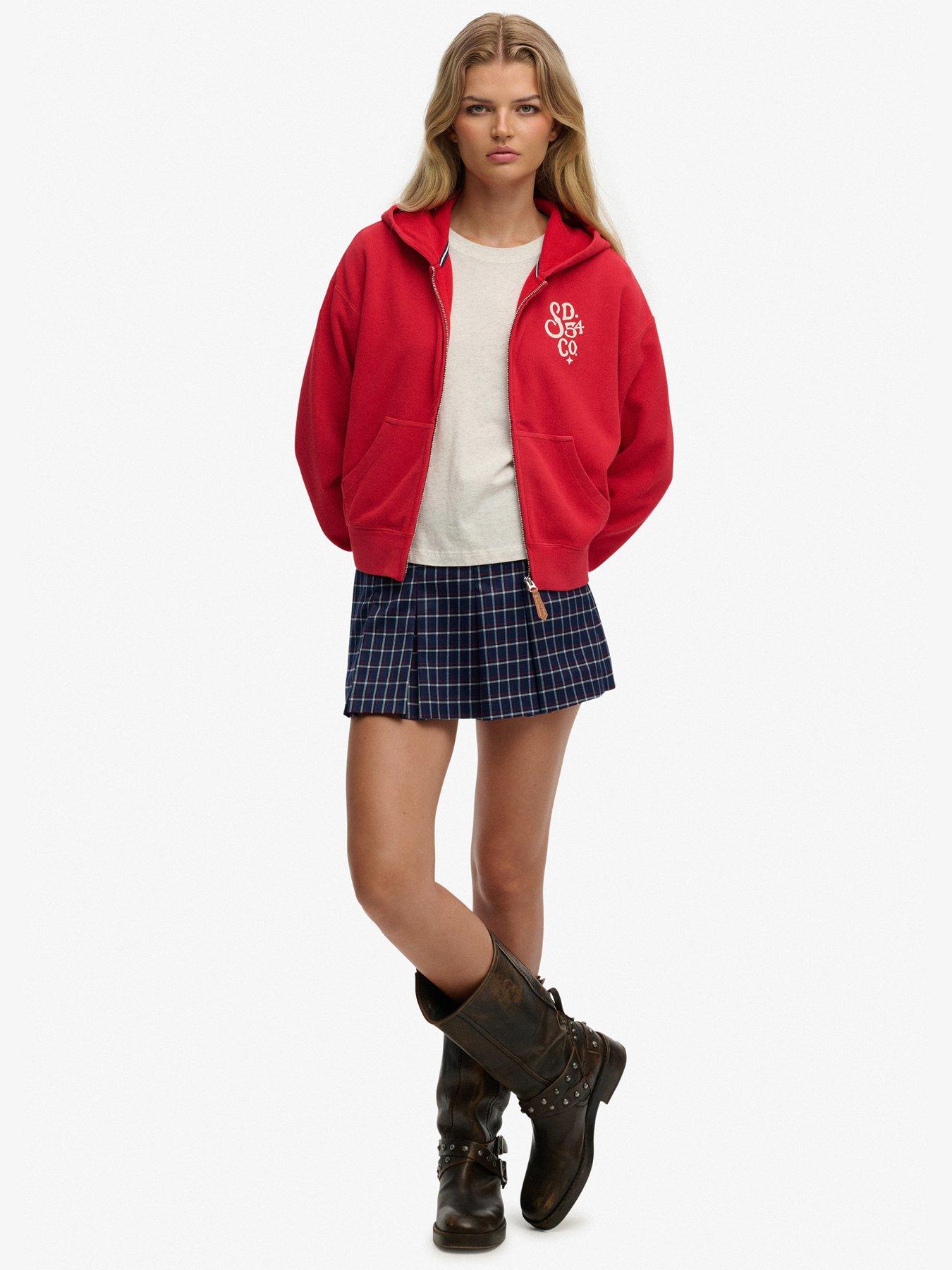  image of superdry-heritage-hamptons-zip-hoodie-red