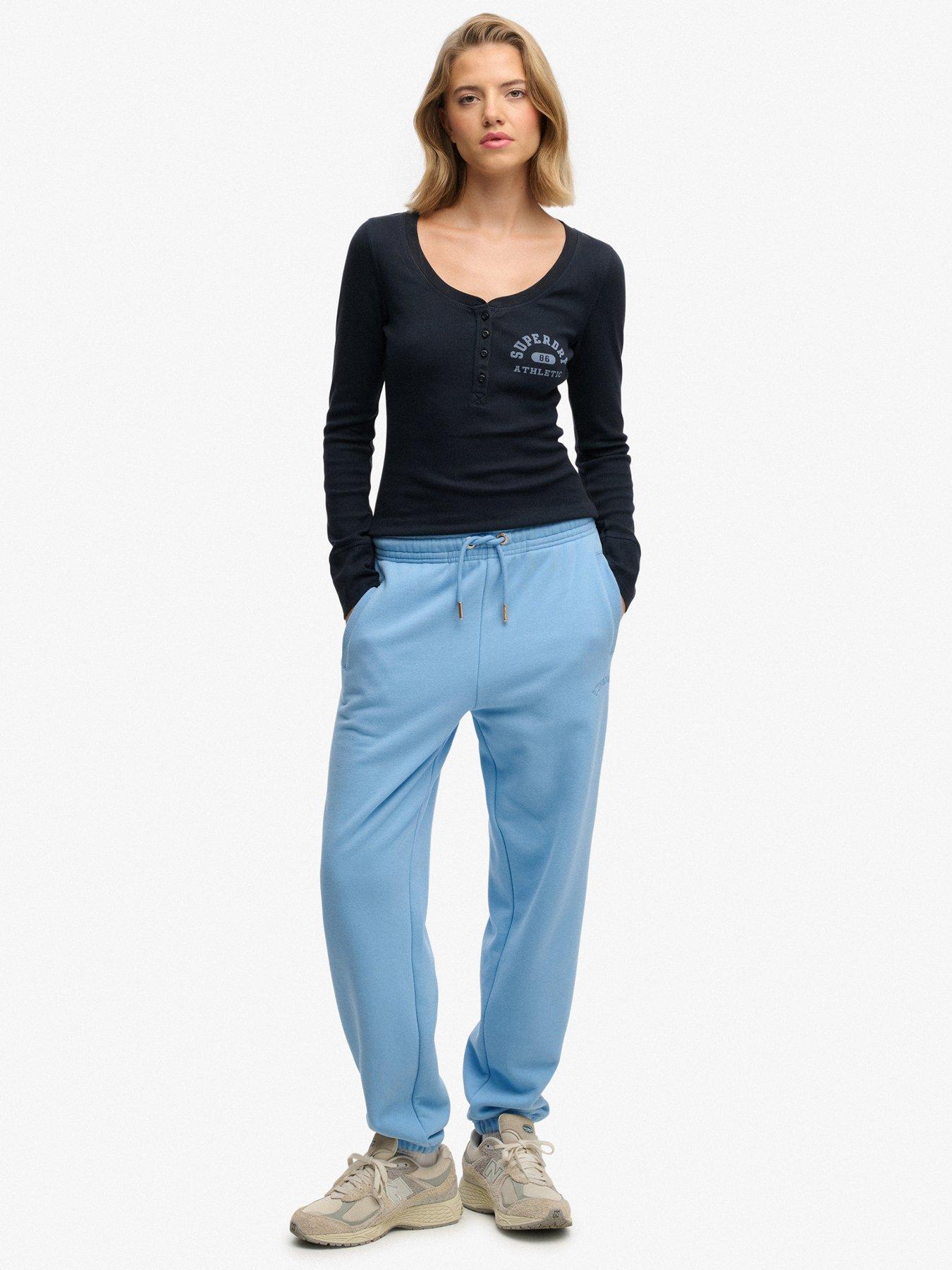  image of superdry-athletic-button-down-long-sleeve-top-blue