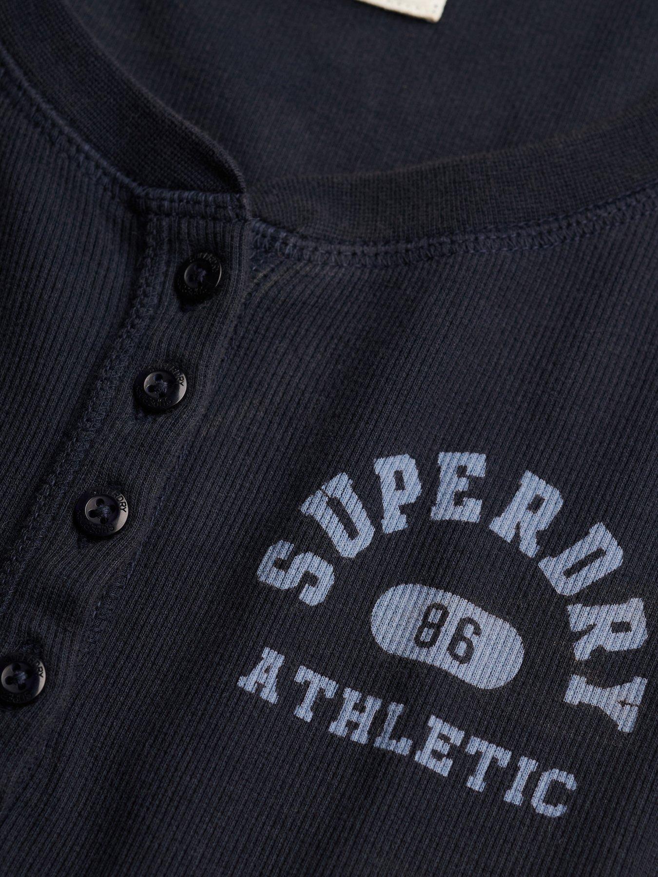  image of superdry-athletic-button-down-long-sleeve-top-blue