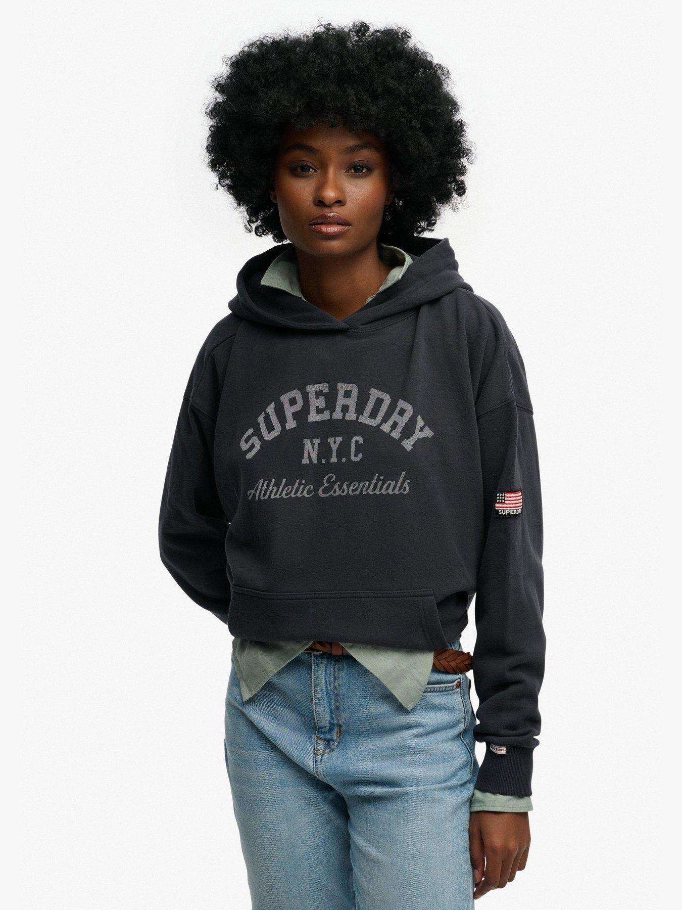 Superdry Athletic Essentials Relaxed Hoodie - Blue
