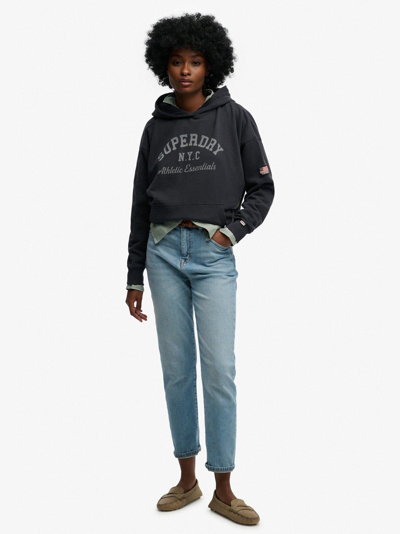  image of superdry-athletic-essentials-relaxed-hoodie-blue