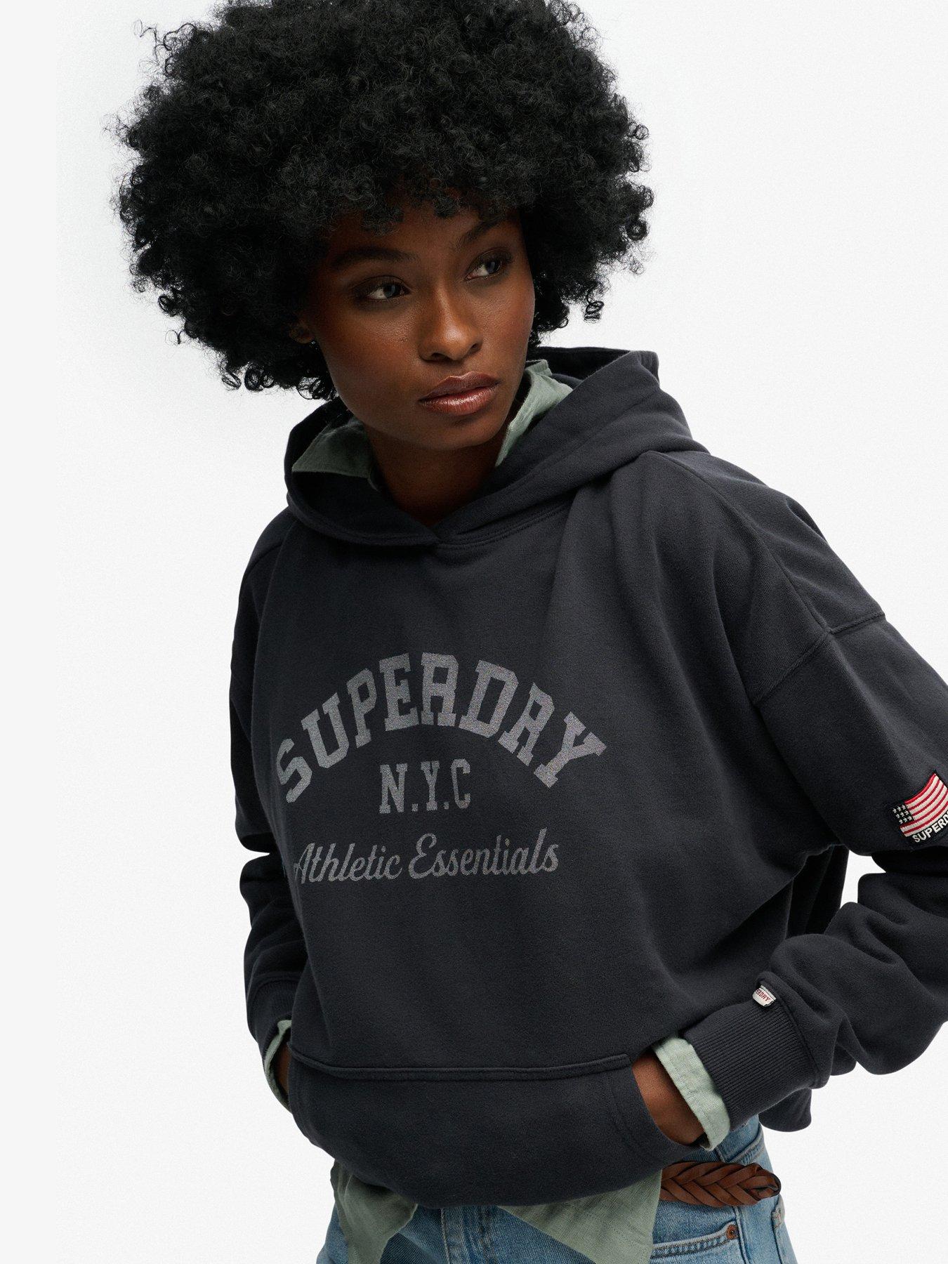  image of superdry-athletic-essentials-relaxed-hoodie-blue