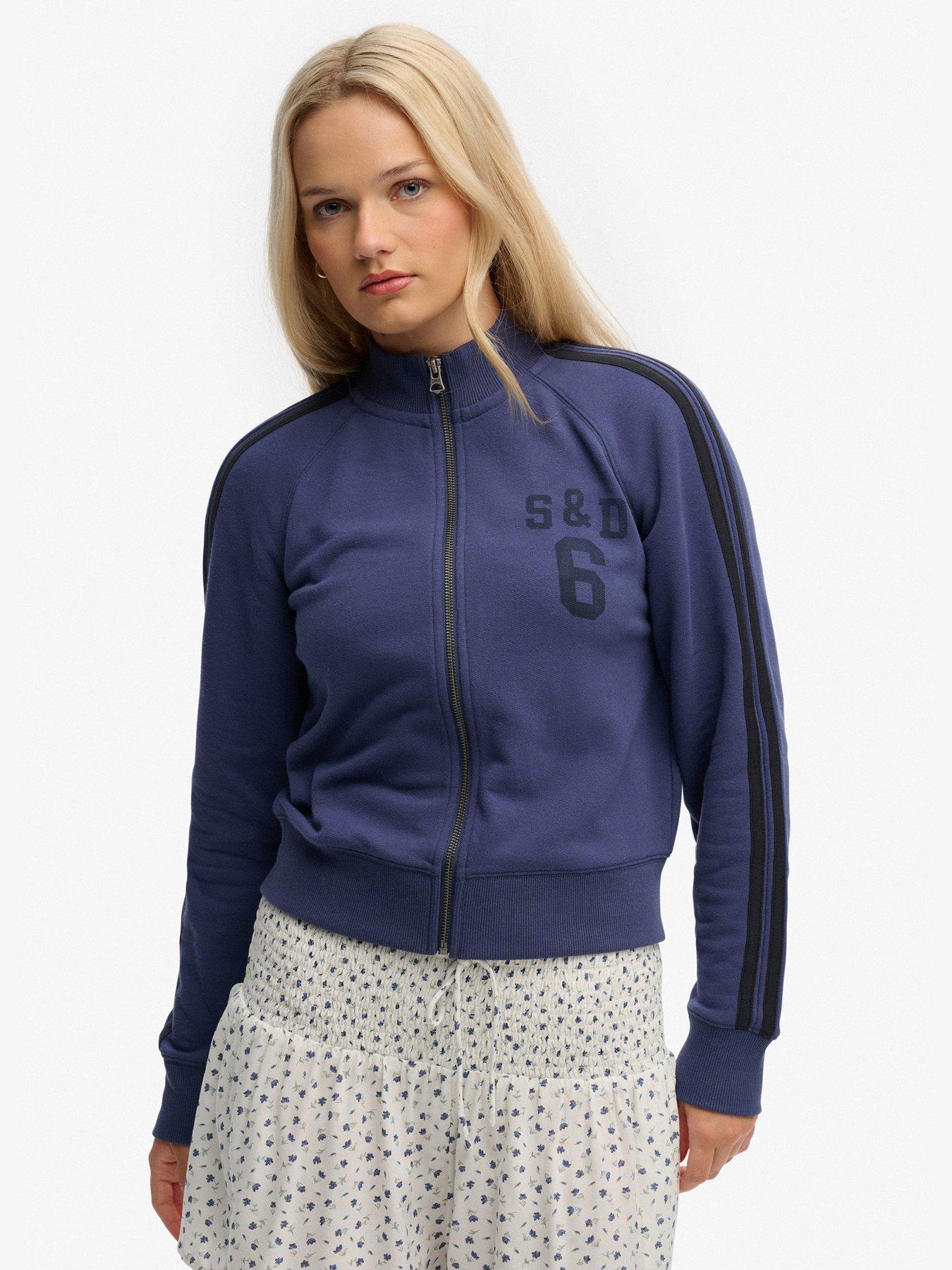 front image of superdry-athletic-essentials-zip-through-track-top-blue