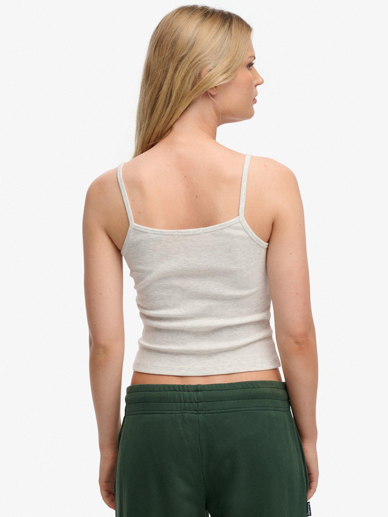 stillFront image of superdry-athletic-essentials-graphic-print-cami-top-grey