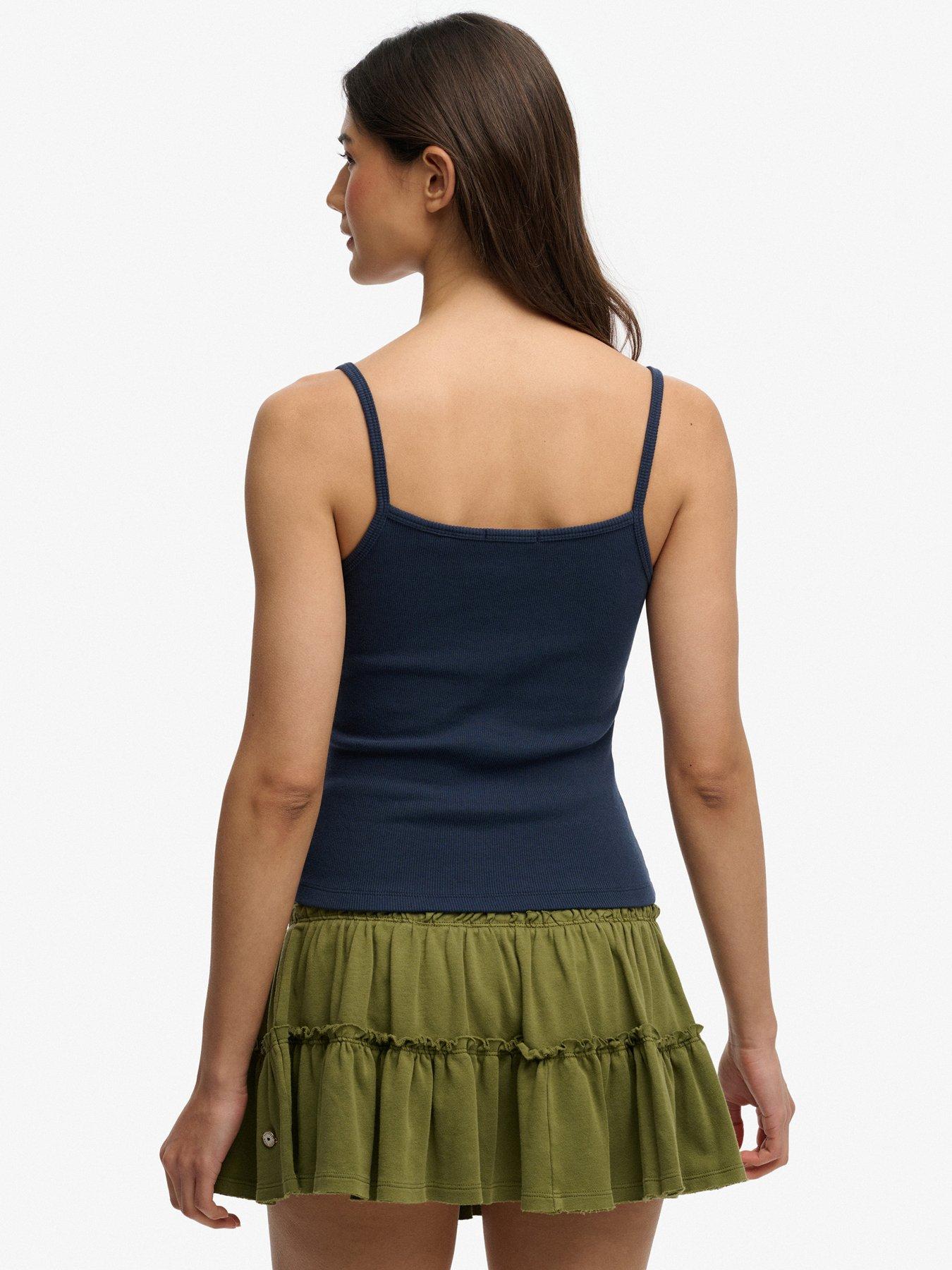  image of superdry-athletic-essentials-graphic-print-cami-top-blue