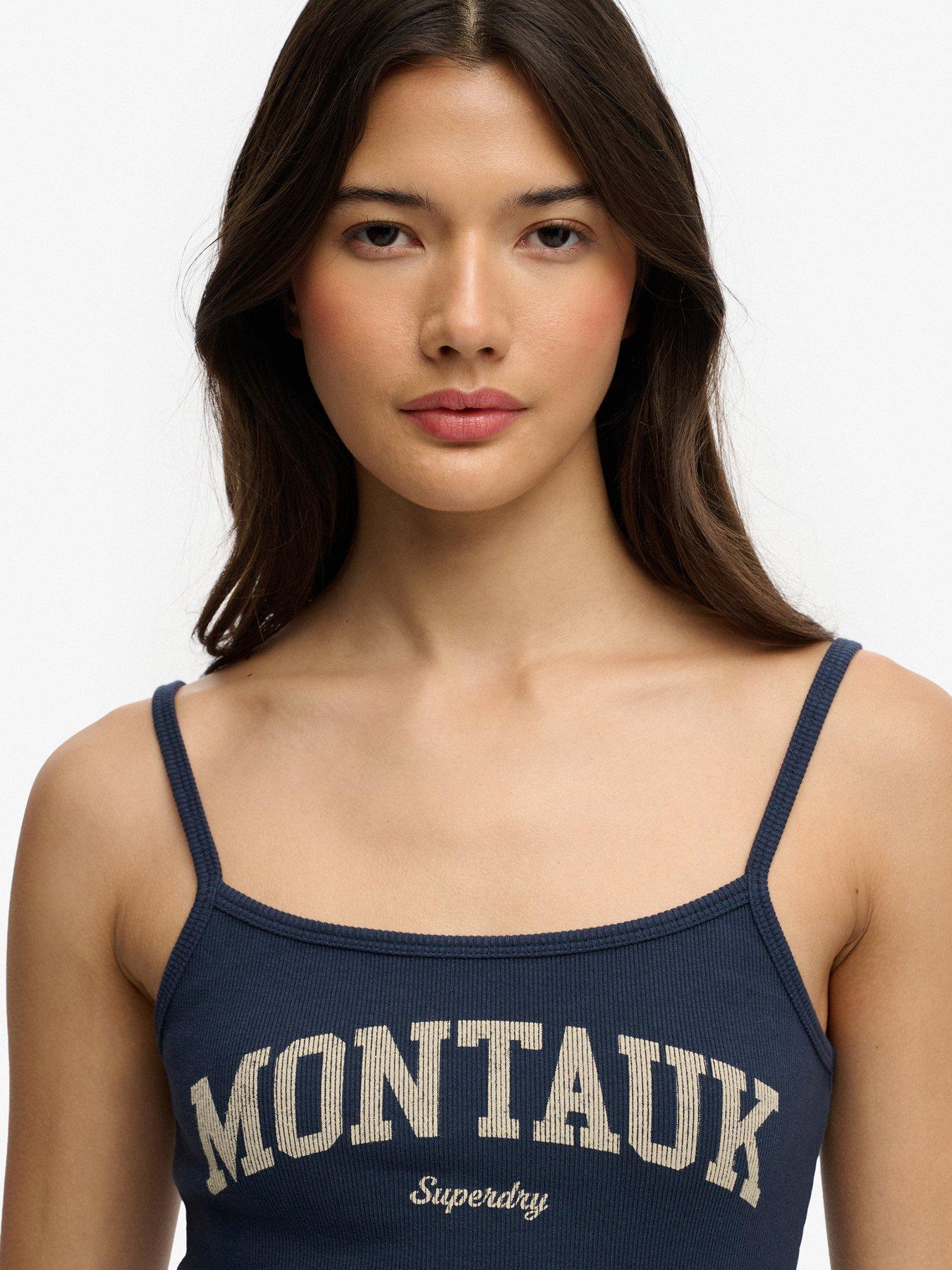  image of superdry-athletic-essentials-graphic-print-cami-top-blue