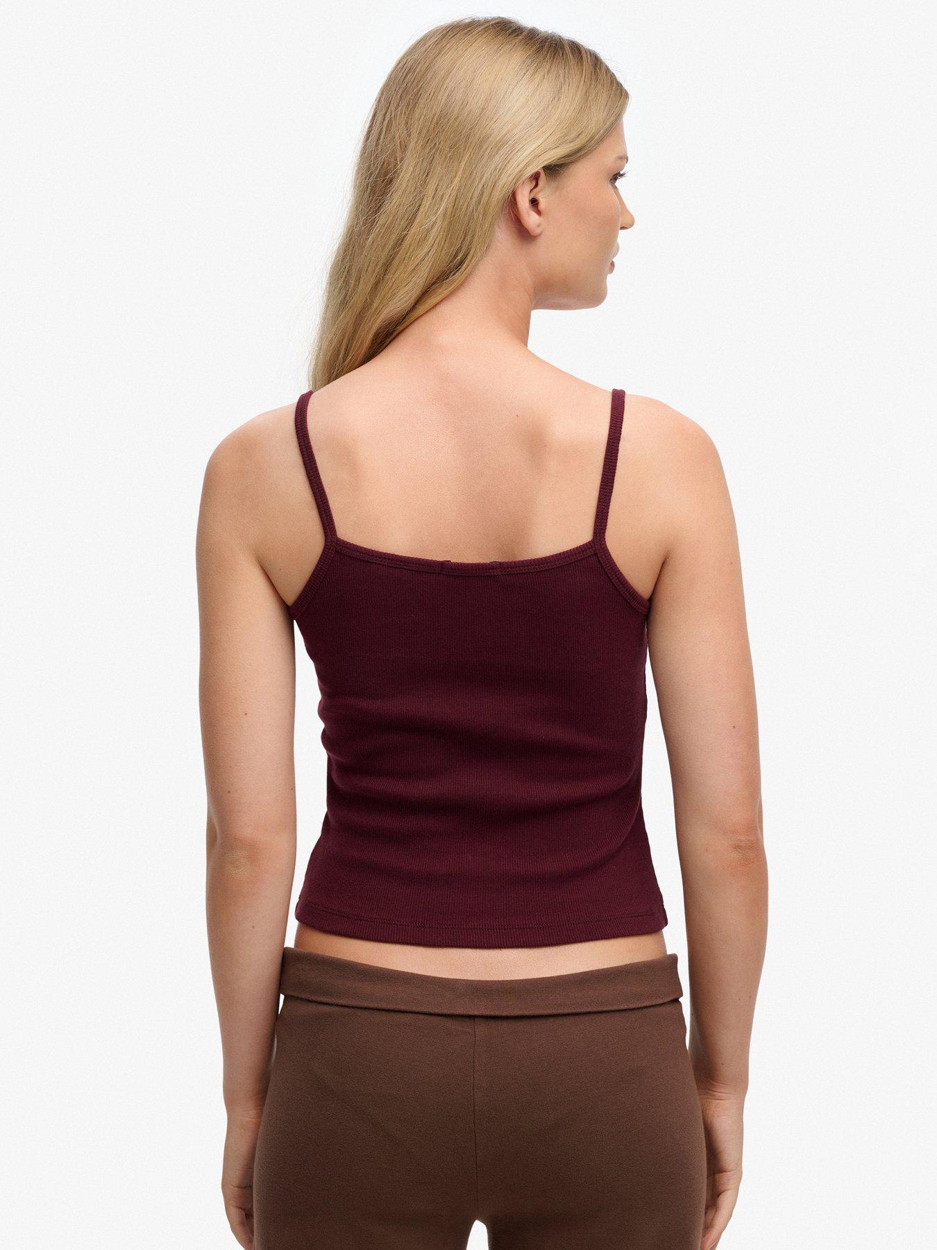  image of superdry-athletic-essentials-graphic-print-cami-top-burgundy