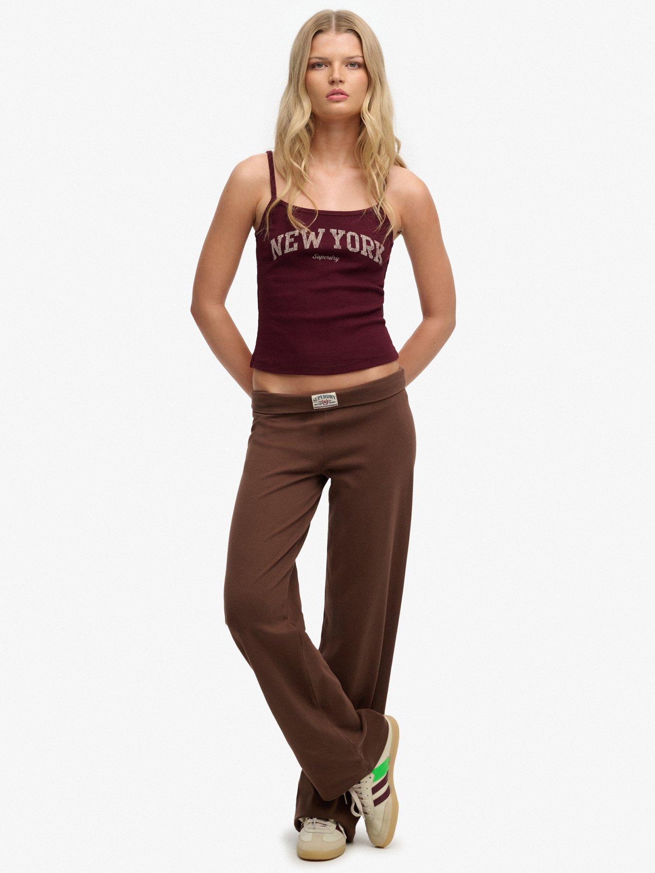  image of superdry-athletic-essentials-graphic-print-cami-top-burgundy