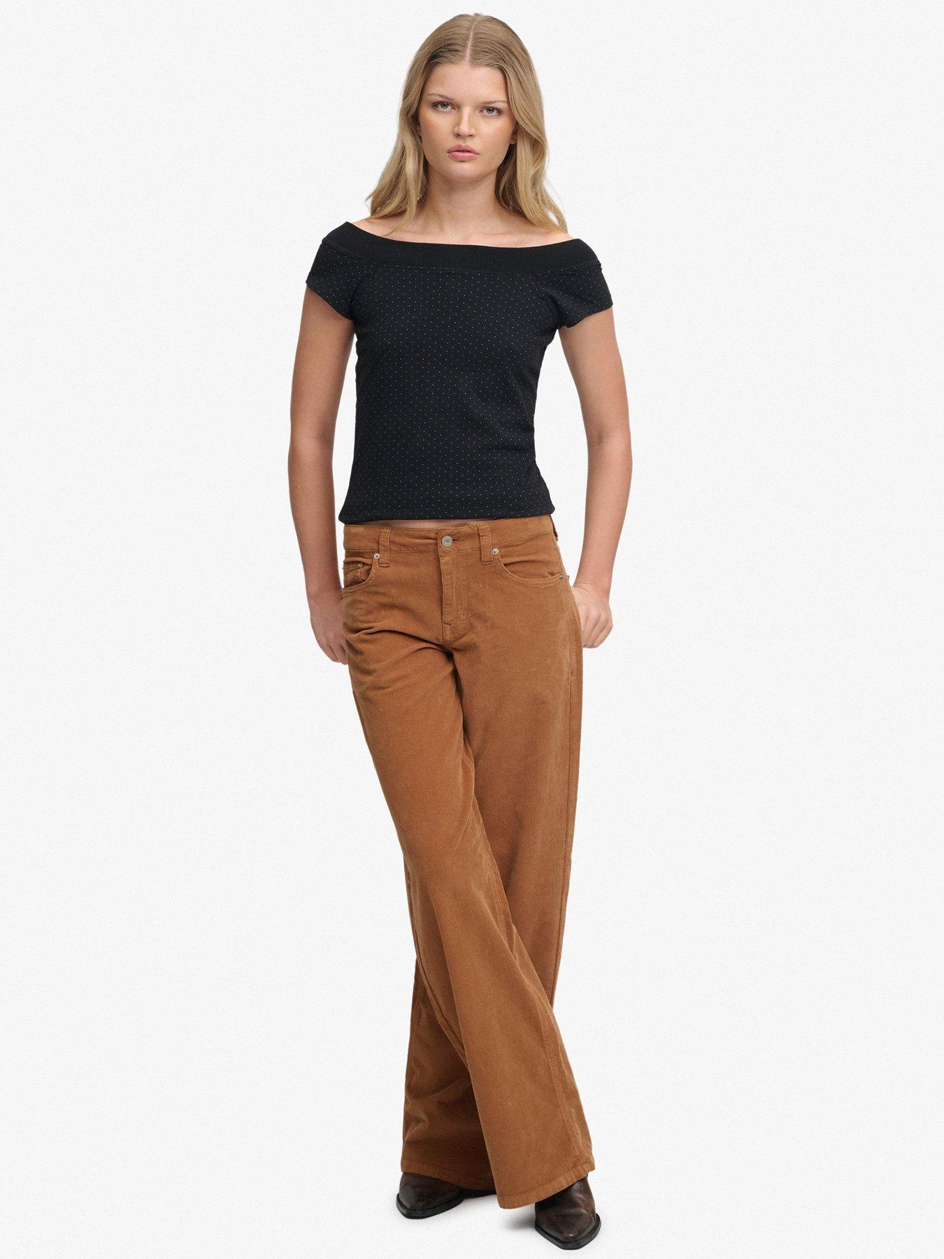  image of superdry-ath-off-shoulder-pattern-top