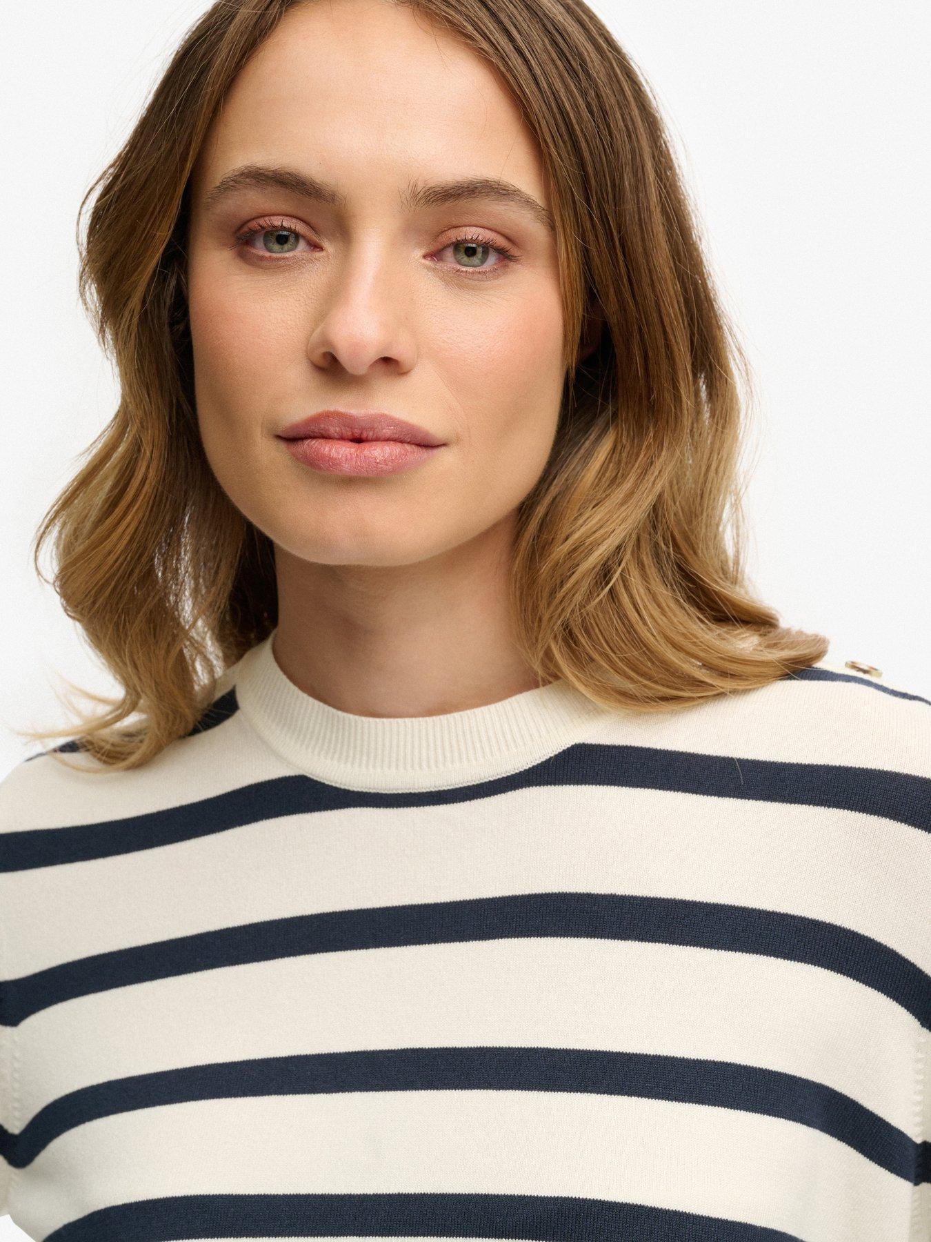 Image 4 of 5 of Superdry Lightweight Essential Jumper - Cream
