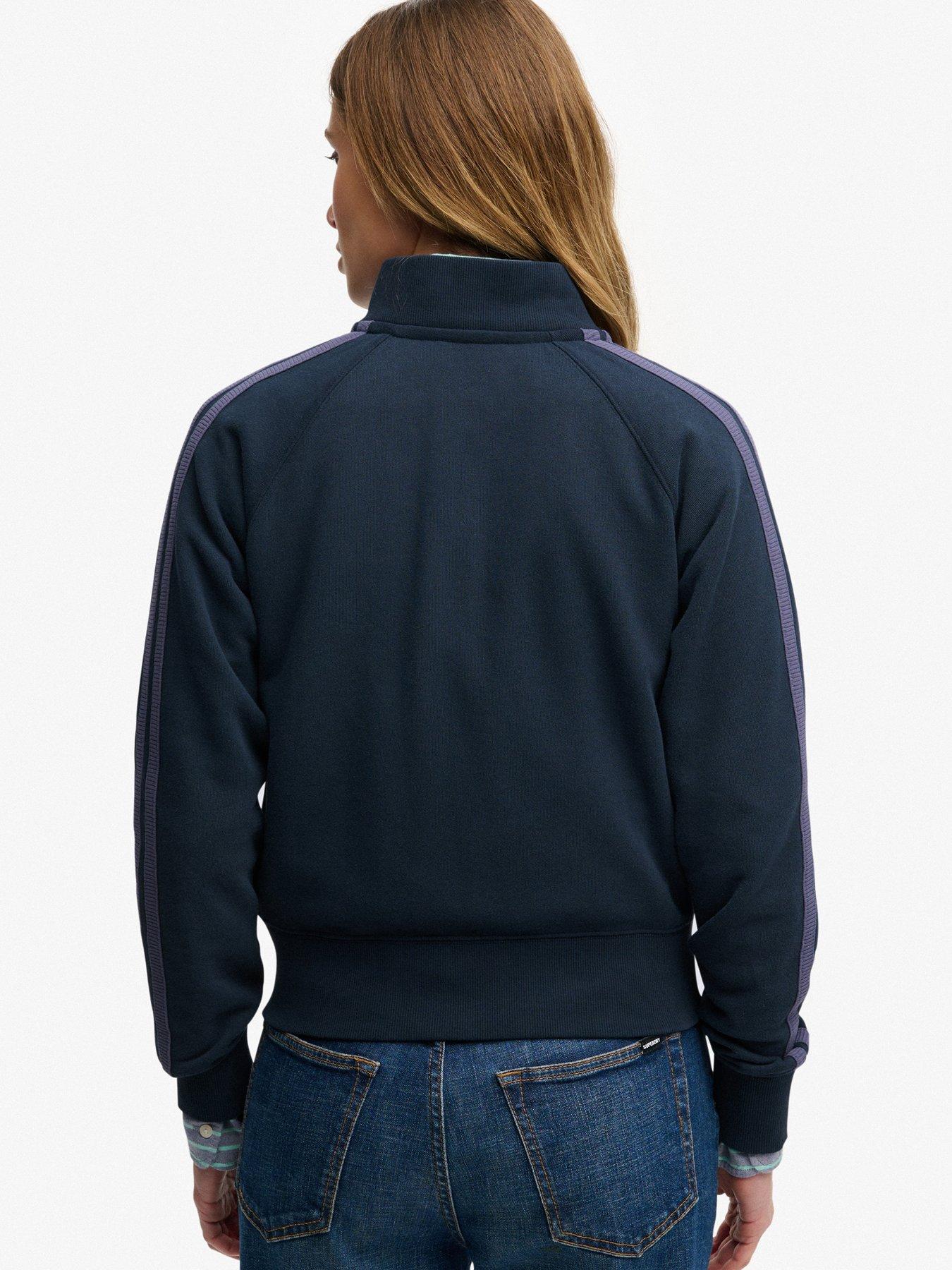 Image 2 of 6 of Superdry Essential Logo Zip Track Top - Blue