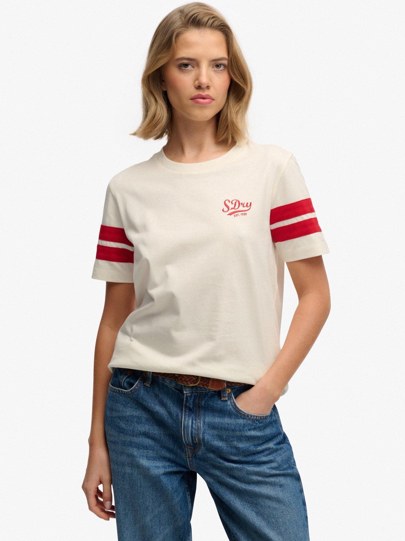 Superdry Varsity Stripe Script Tee