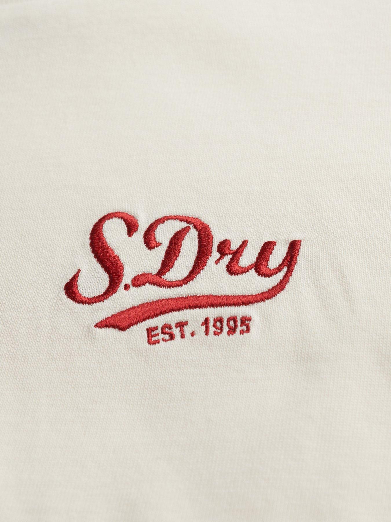 Image 6 of 6 of Superdry Varsity Stripe Script Tee