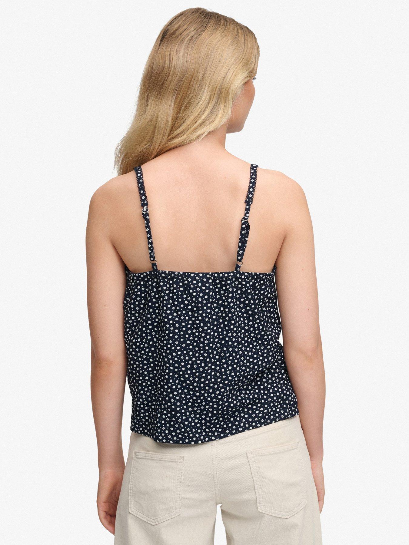 Image 2 of 5 of Superdry Cotton Cami Top - Blue
