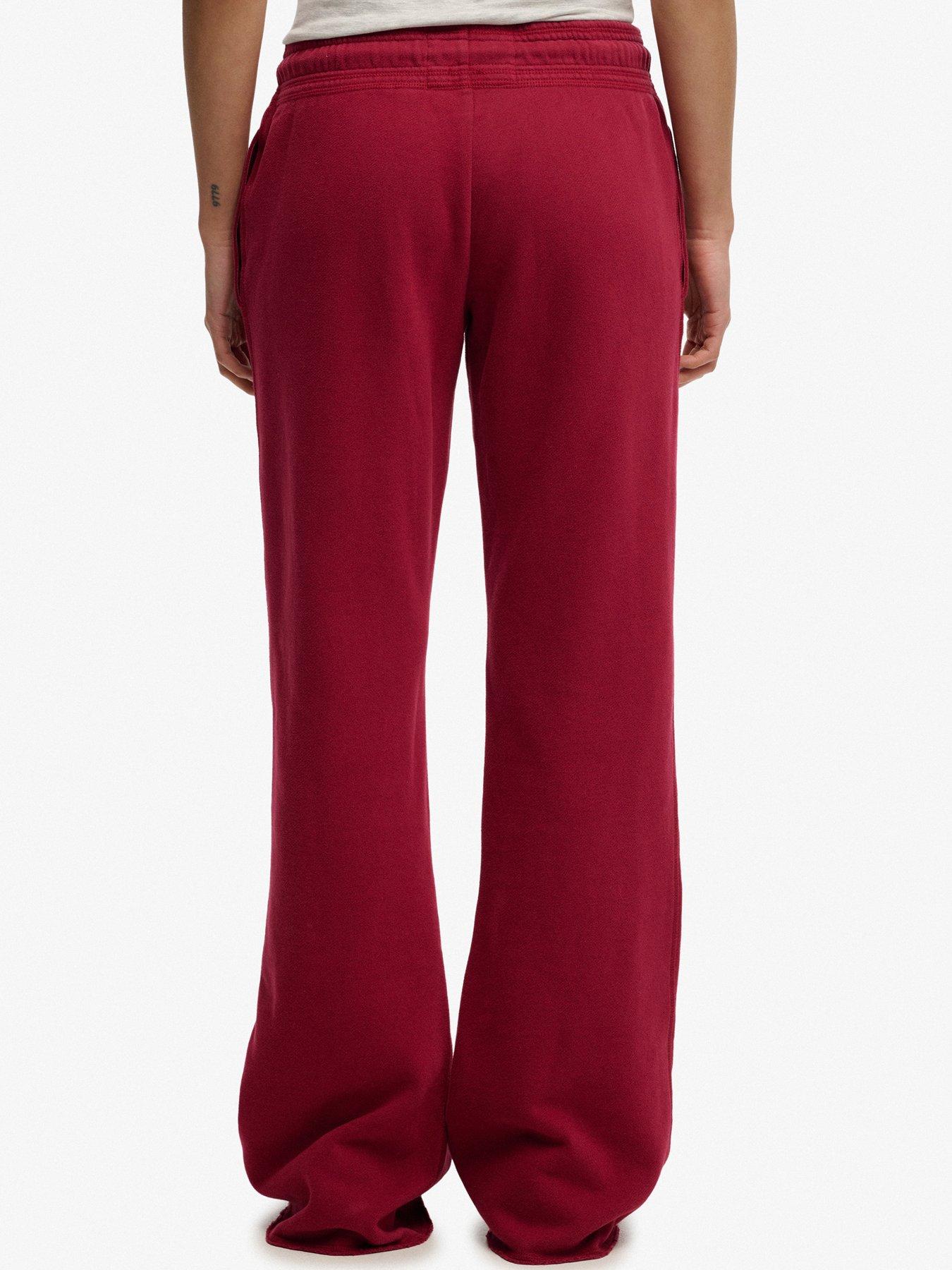  image of superdry-athletic-low-rise-flare-jogger-red
