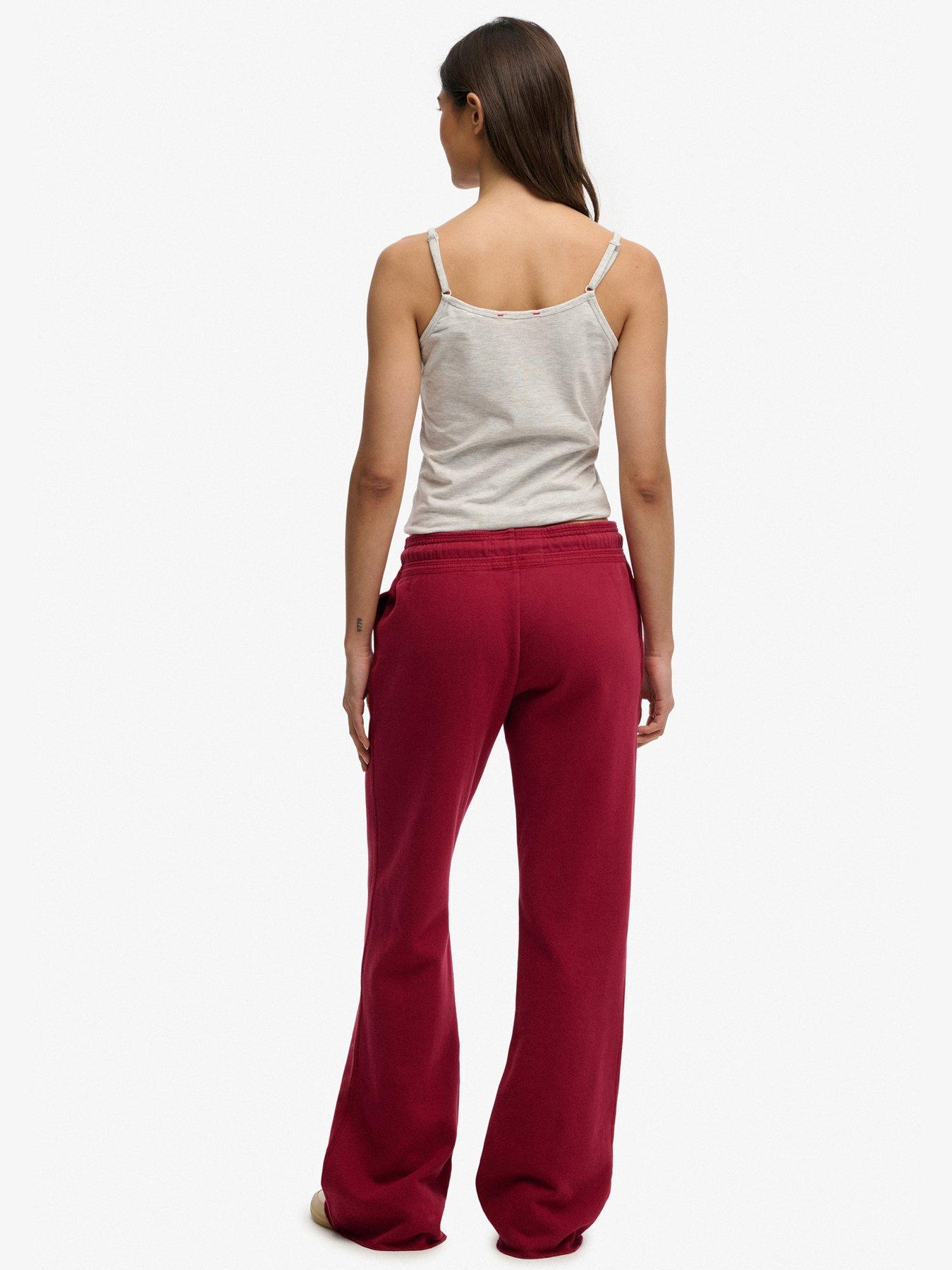  image of superdry-athletic-low-rise-flare-jogger-red
