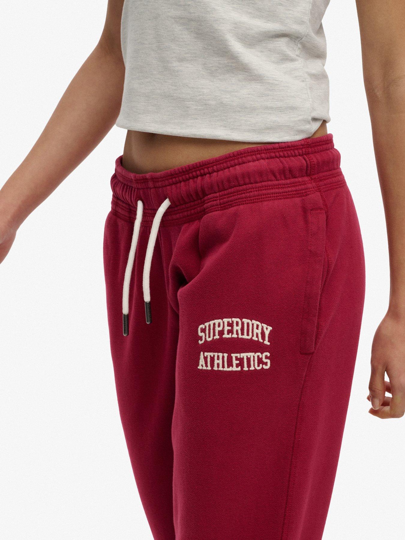  image of superdry-athletic-low-rise-flare-jogger-red
