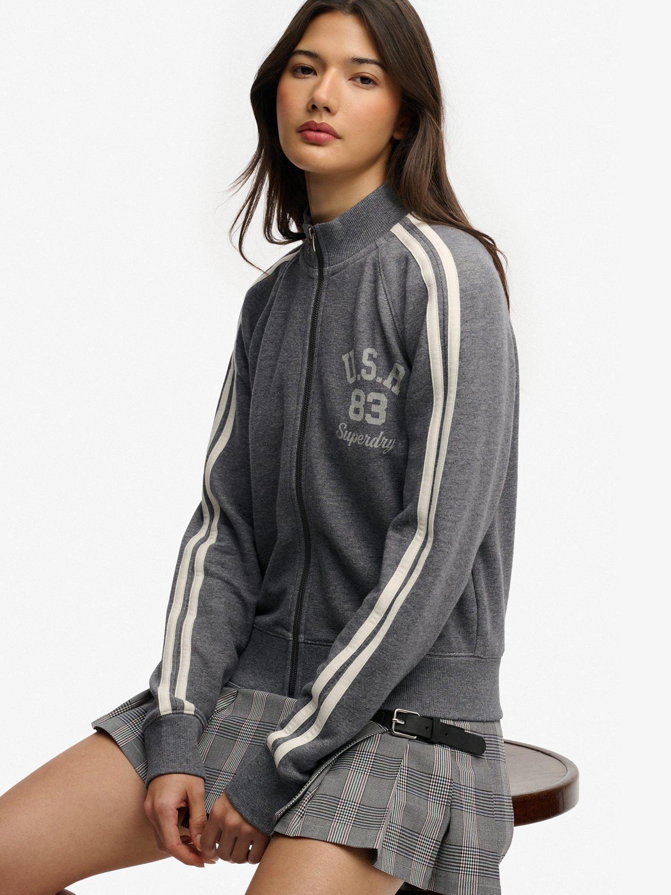  image of superdry-athletic-essentials-zip-through-track-top-grey