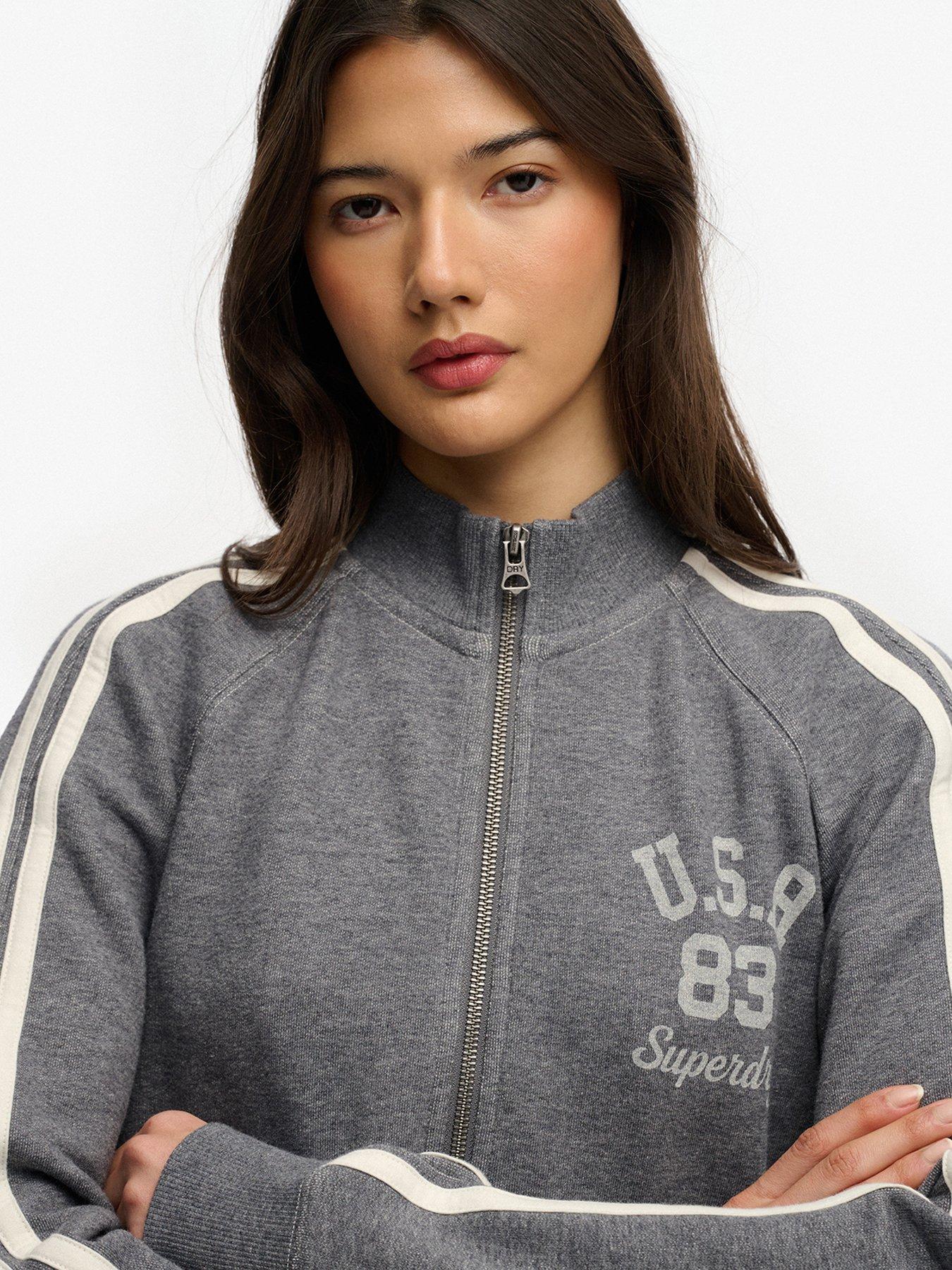  image of superdry-athletic-essentials-zip-through-track-top-grey