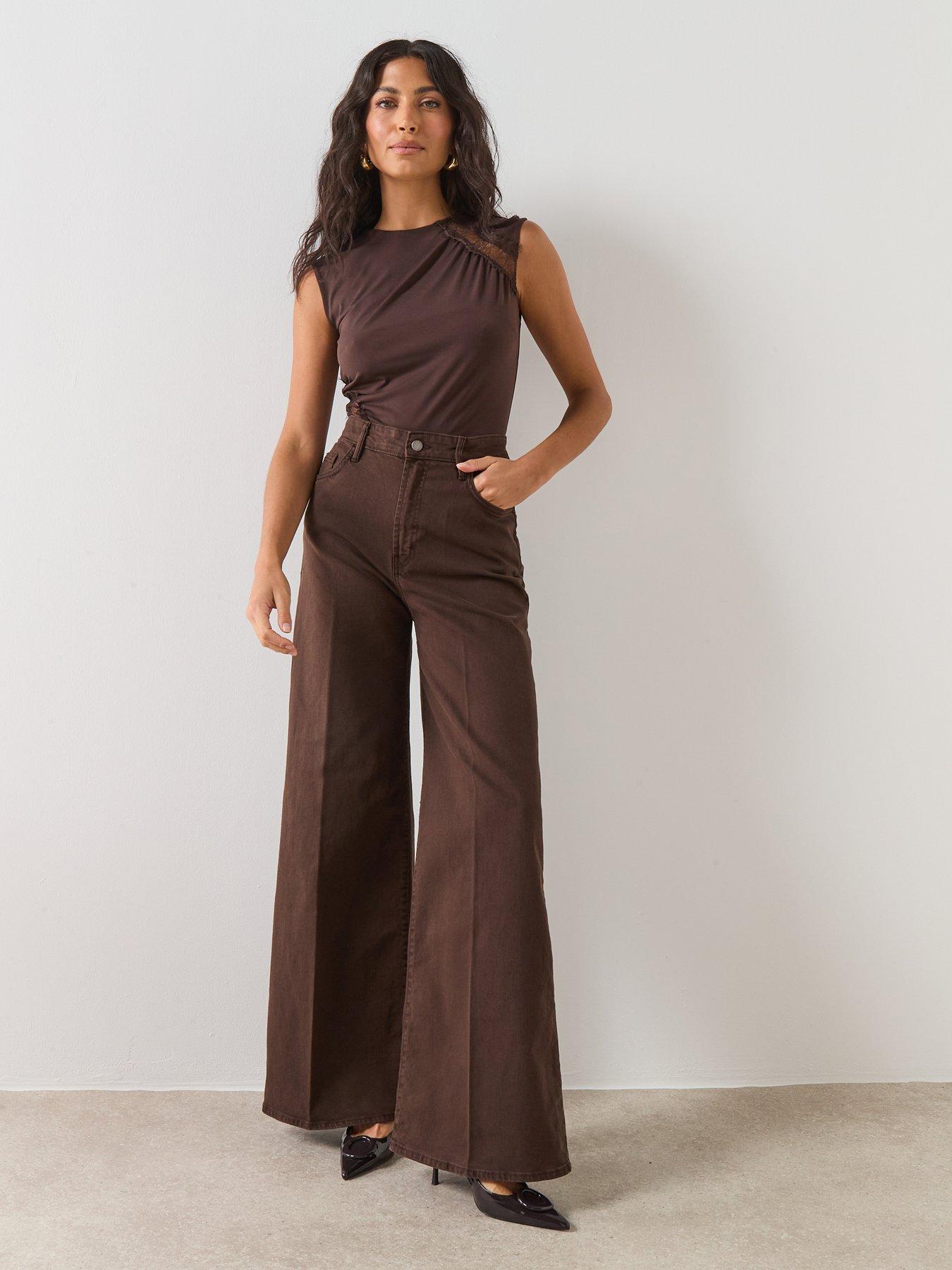  image of mango-jeans-elise-brown