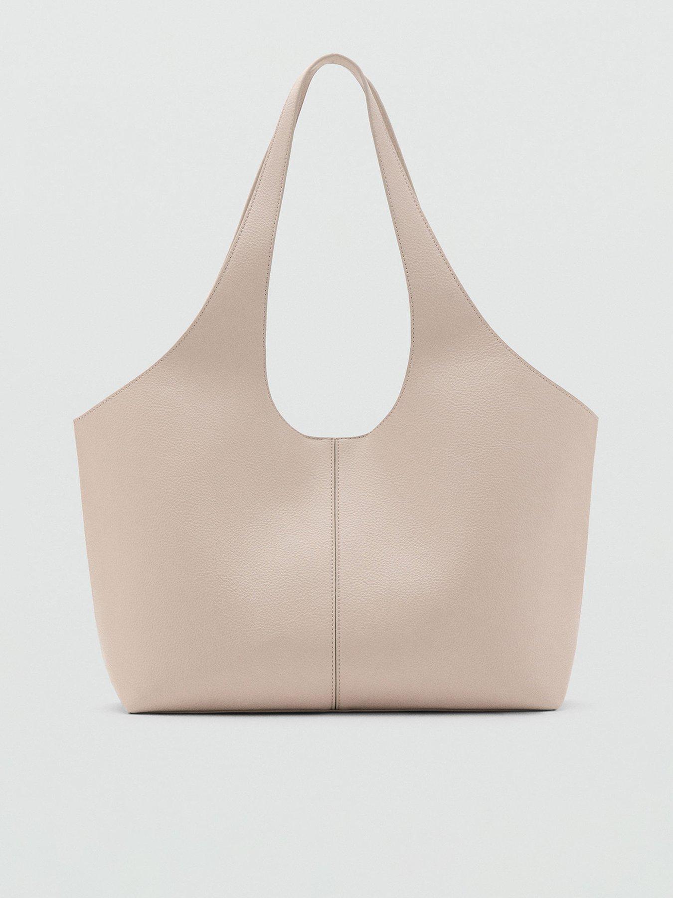  image of mango-large-shopper-bag-cream