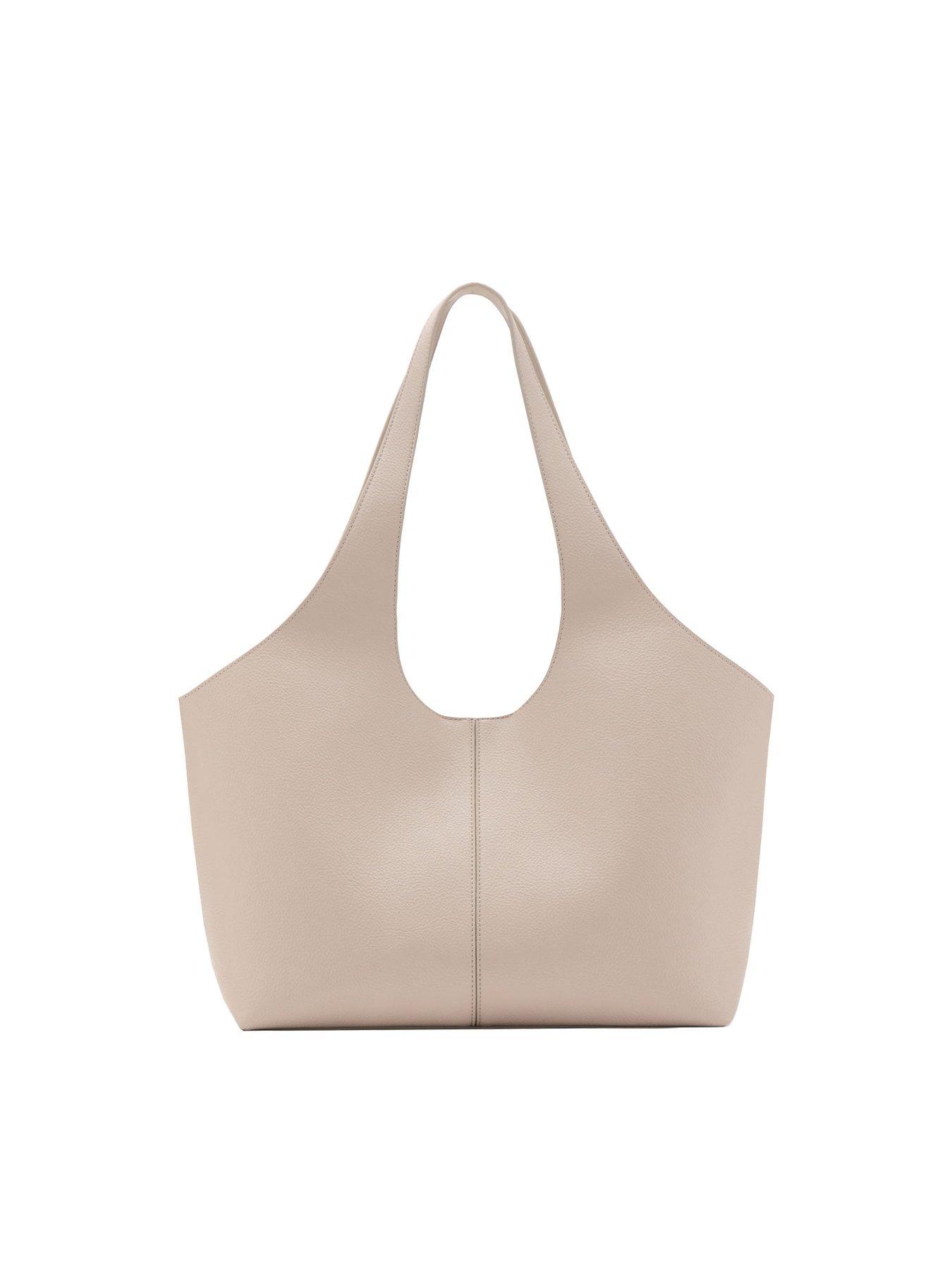  image of mango-large-shopper-bag-cream