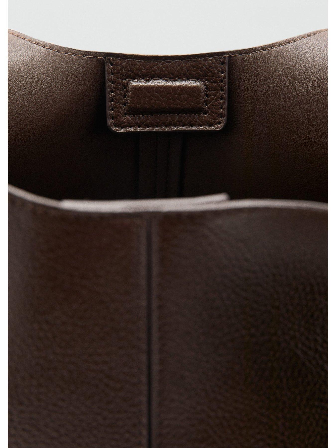  image of mango-large-shopper-bag-brown