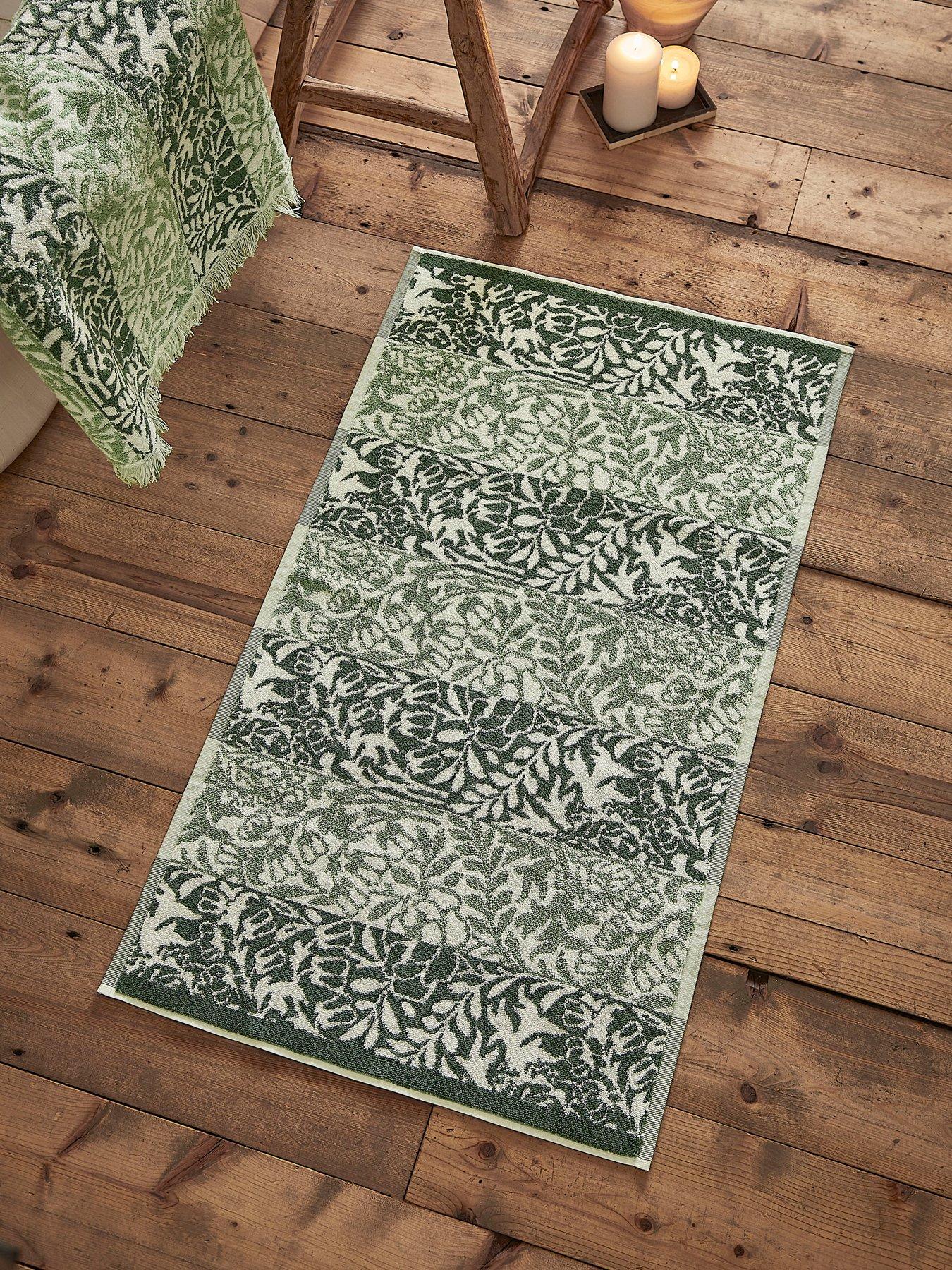 William Morris at Home Rose Stripe 100% Cotton 50x90cm Bath Mat