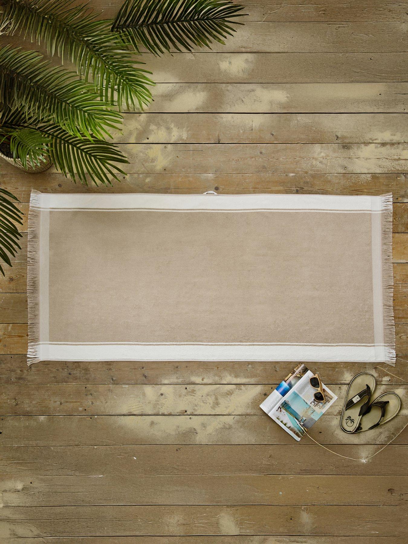 Deyongs Lyndon Shoreline Stripe Beach Towel Stone
