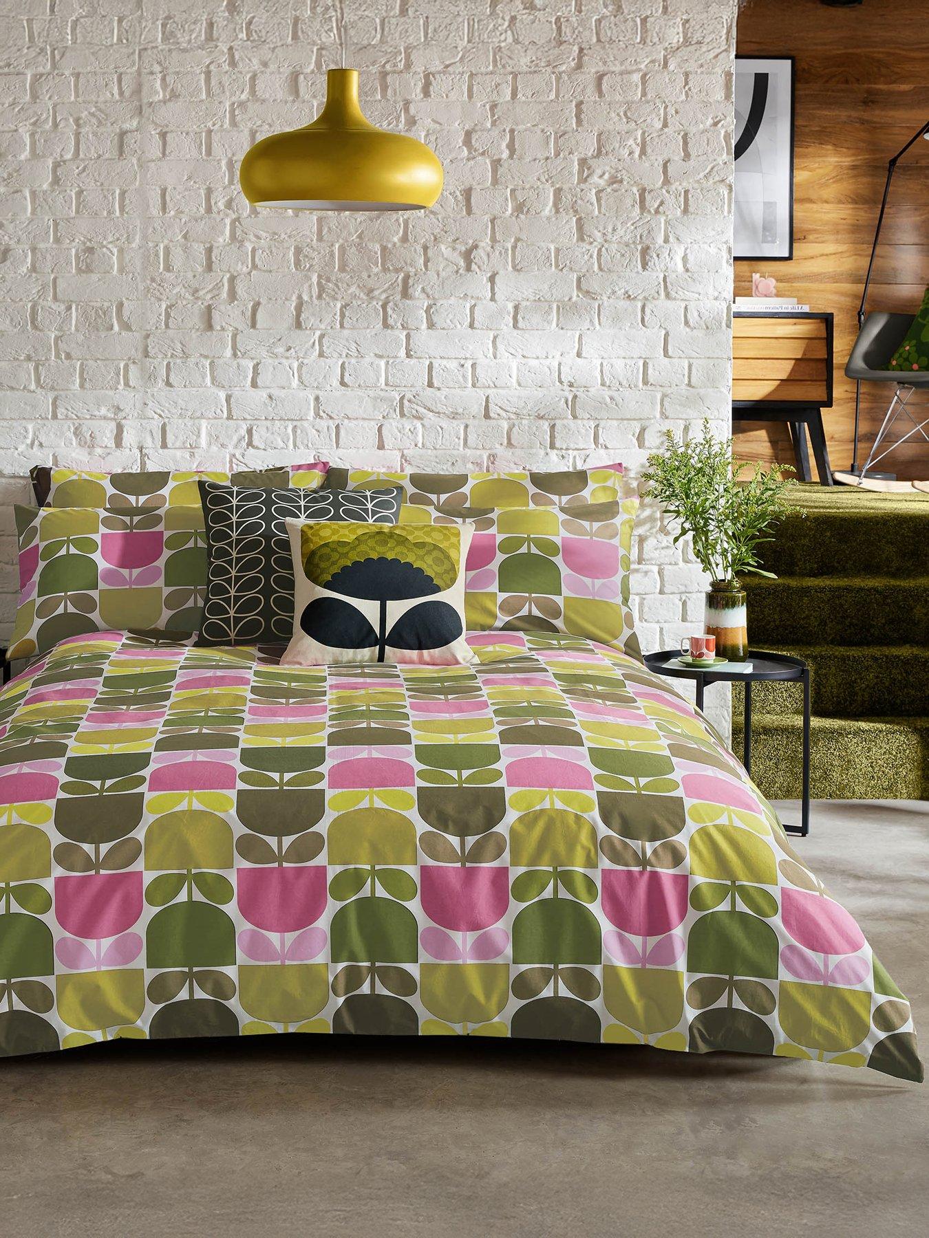 Image 1 of 4 of Orla Kiely Multi Block Stem 100% Cotton Multi Quilt Set