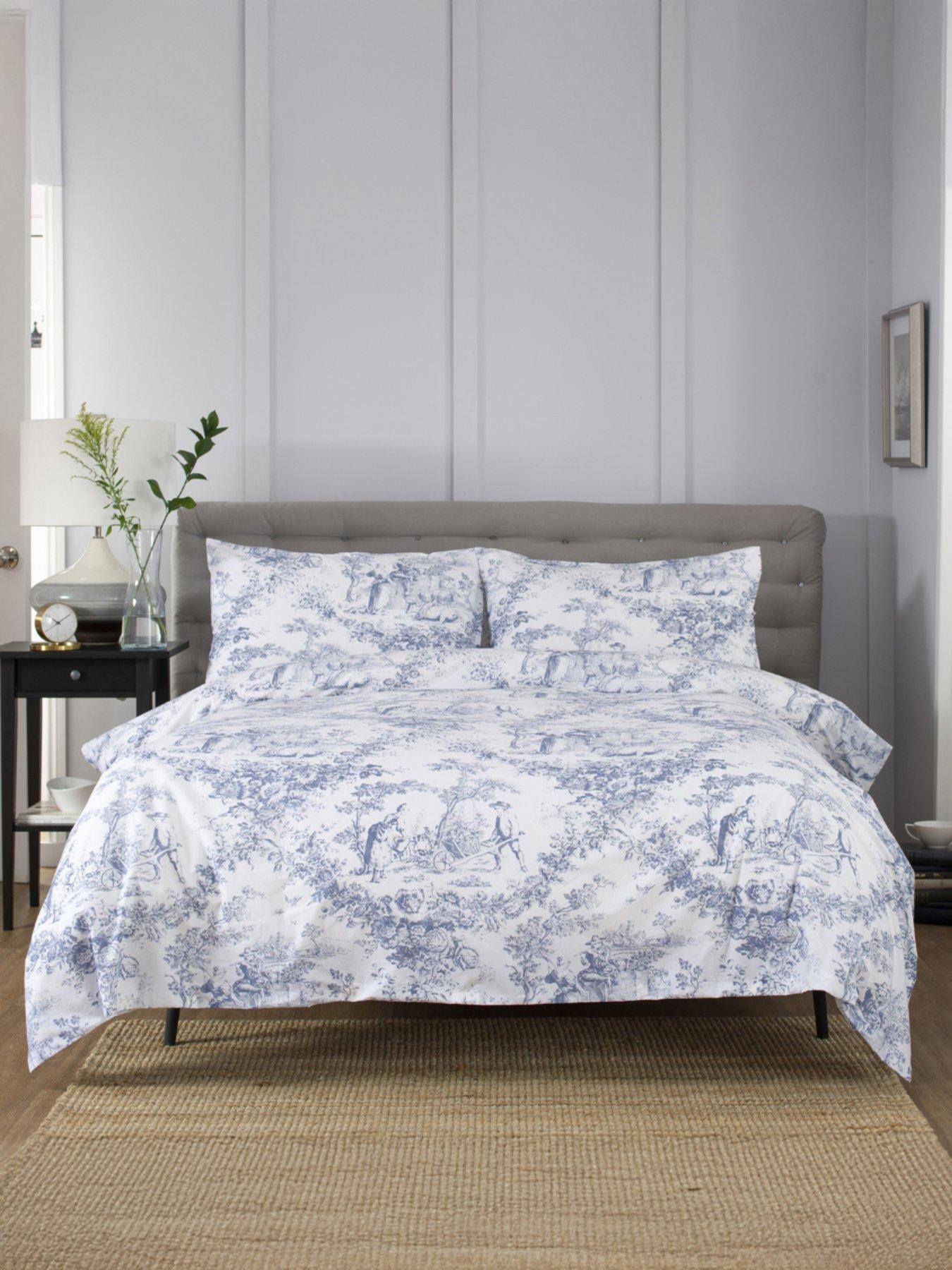Image 1 of 3 of The Lyndon Co Toile De Jouy Duvet Cover Blue