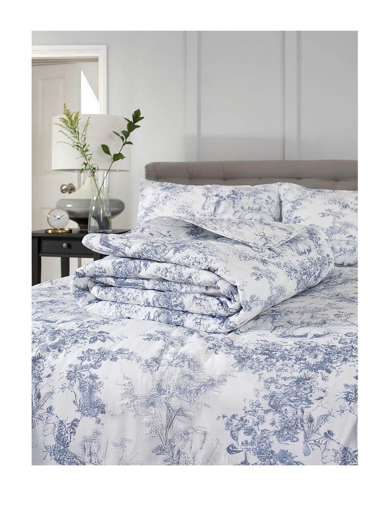 Image 2 of 3 of The Lyndon Co Toile De Jouy Duvet Cover Blue