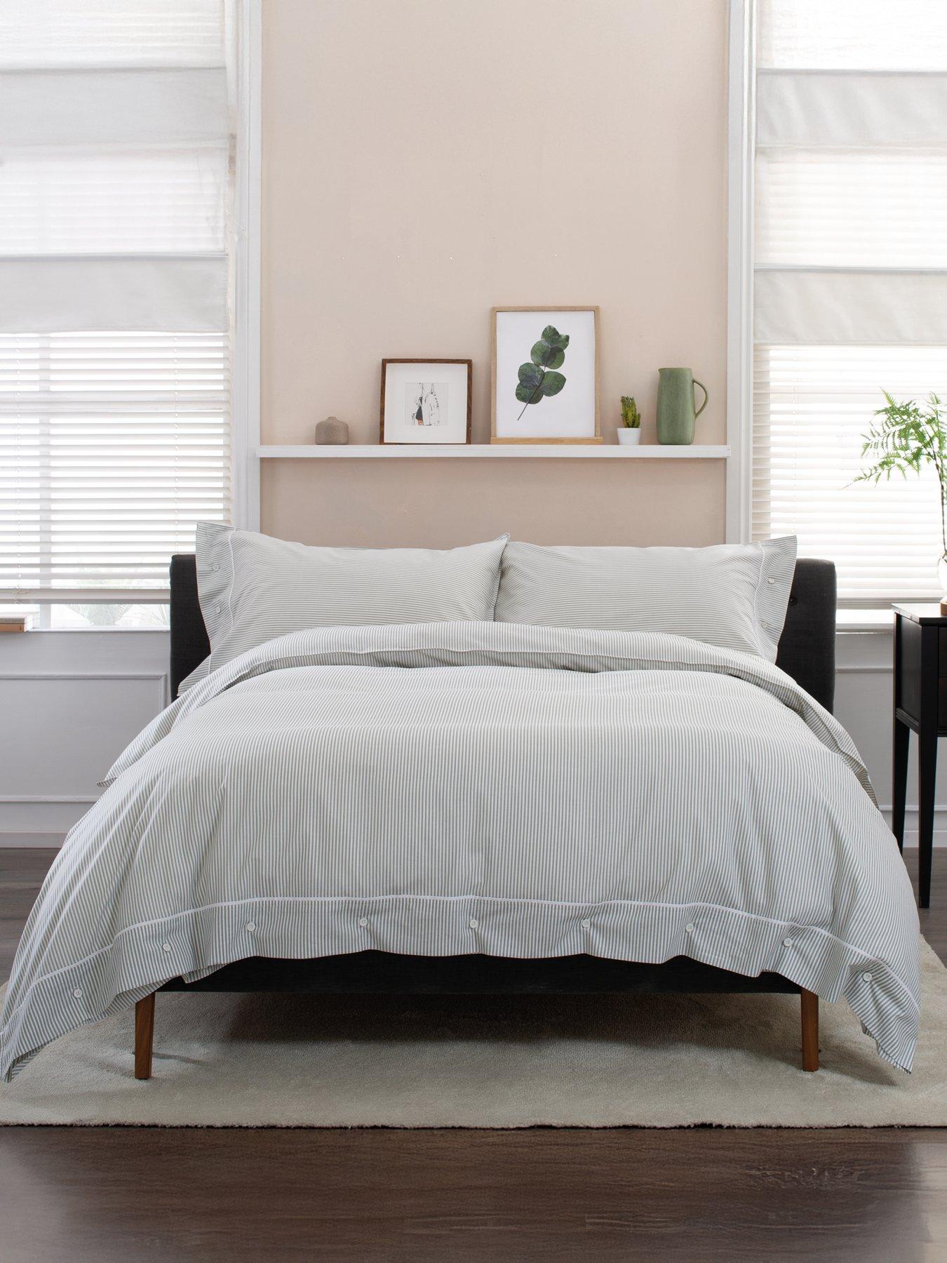 The Lyndon Co Southport Duvet Set Green/White