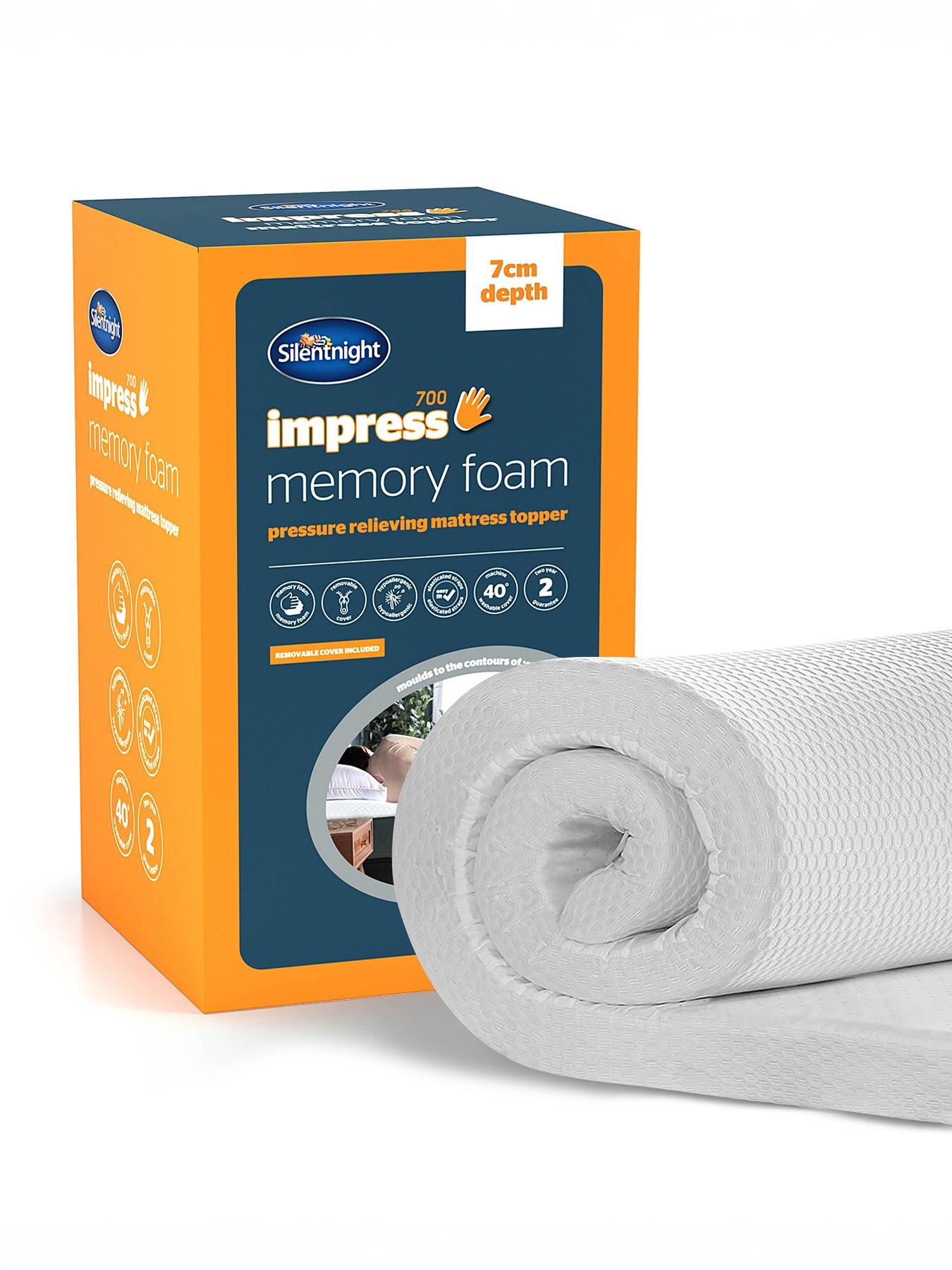Silentnight Impress Memory Foam 7cm Mattress Topper - Small Double