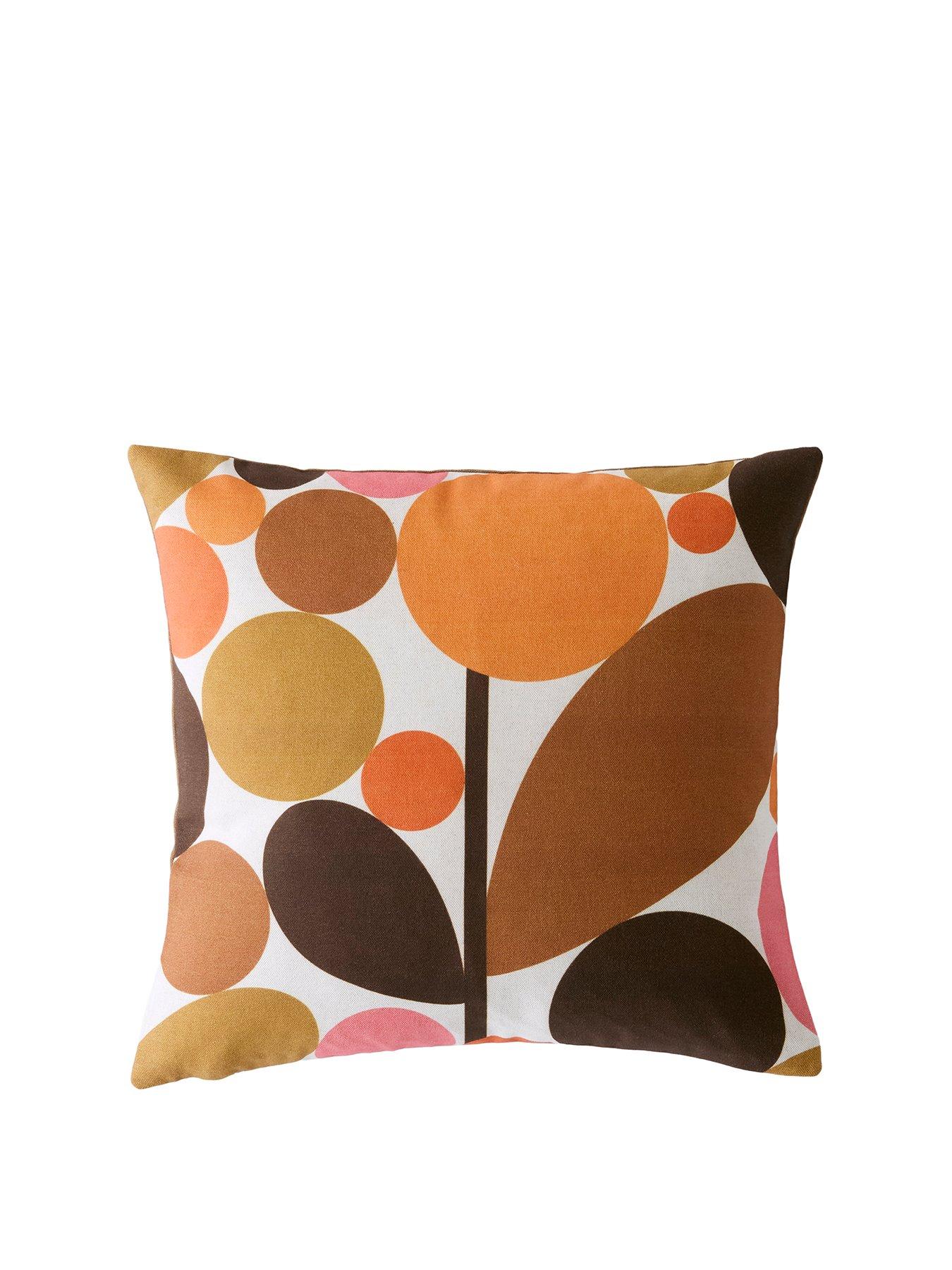 orla-kiely-bubble-flower-sienna-microfibre-filled-cushion-45cm-x-45cm