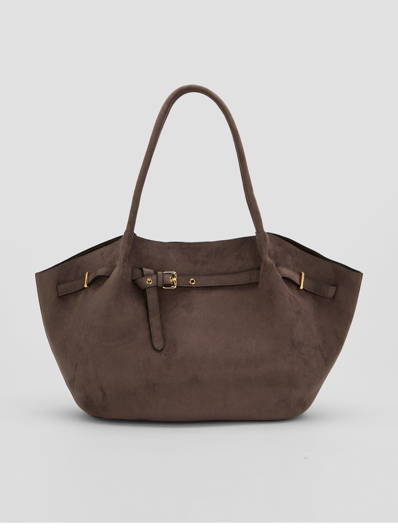Image 1 of 6 of The Very Collection Belt Trim Winged Tote Bag
