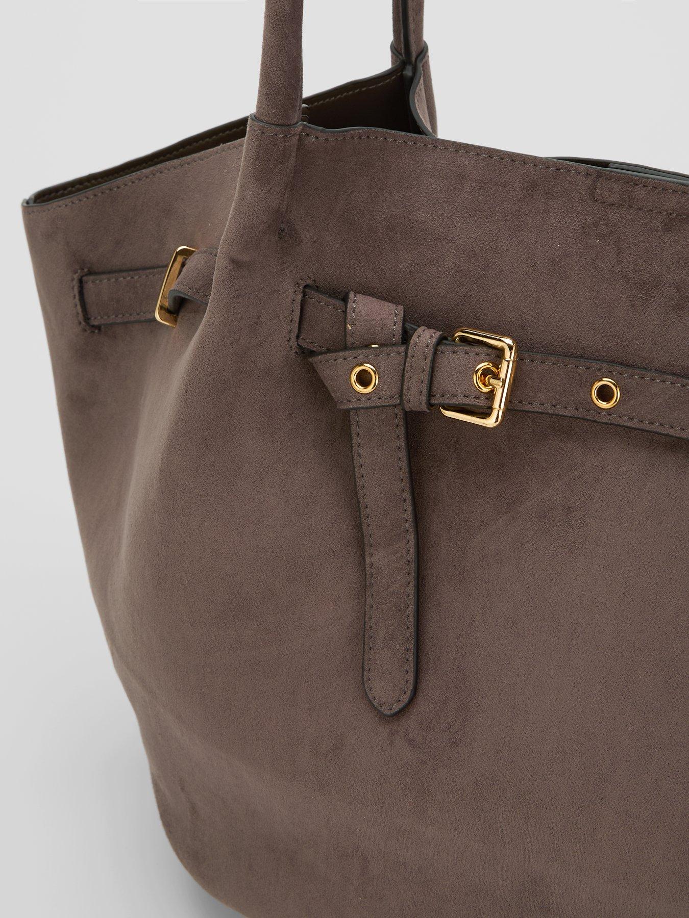 Image 3 of 6 of The Very Collection Belt Trim Winged Tote Bag