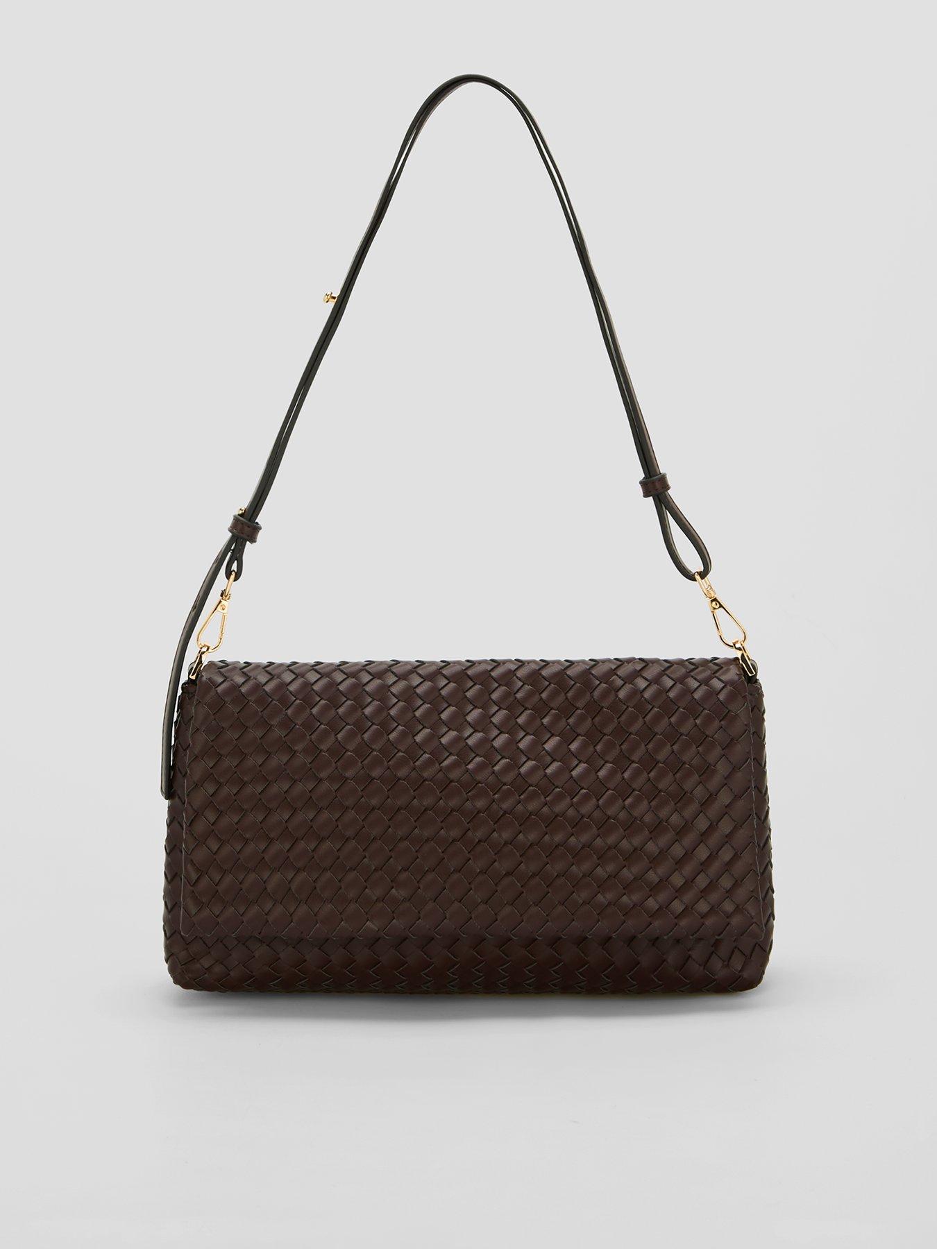 The Very Collection Weave Foldover Clutch Bag