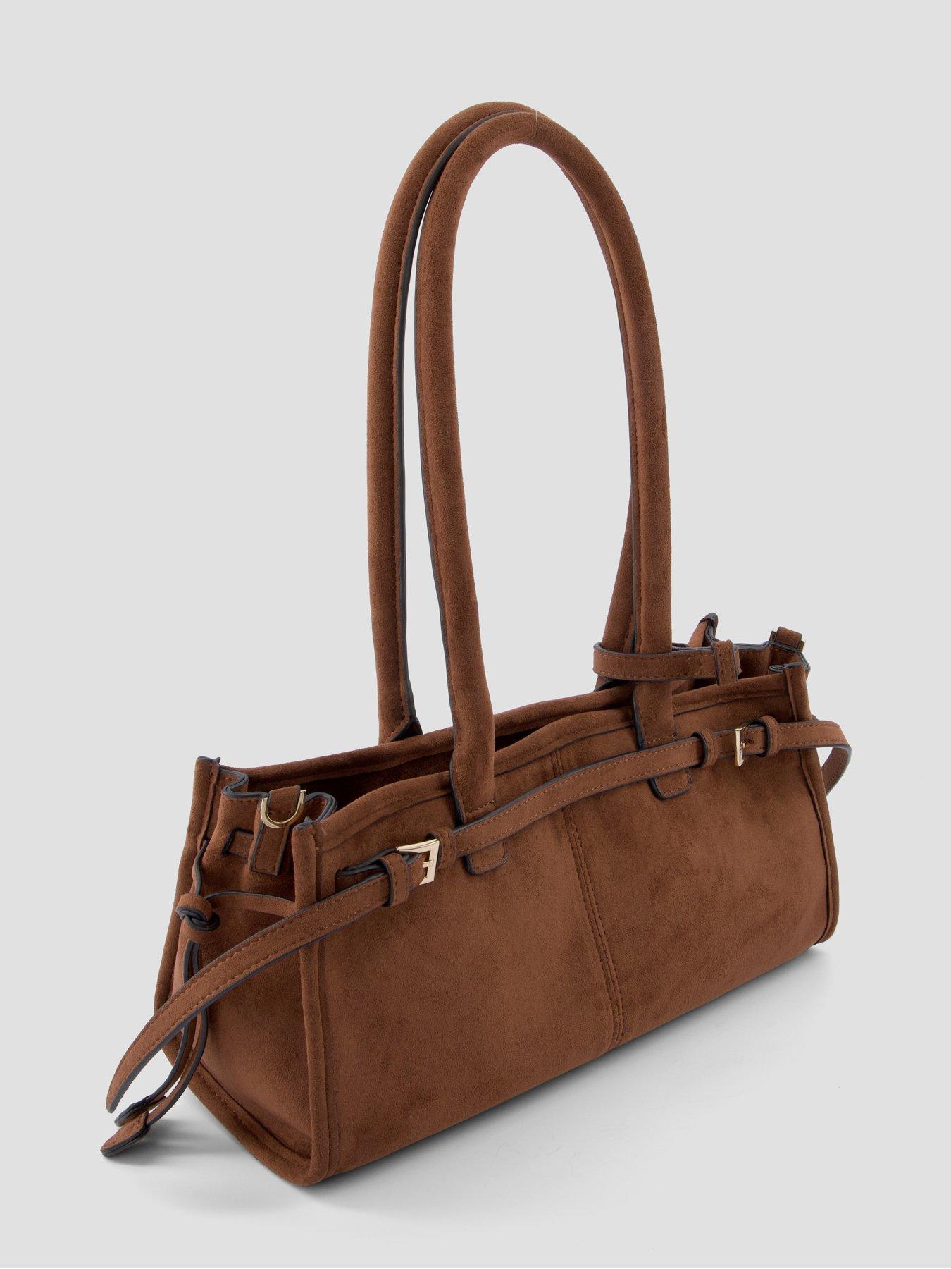  image of the-very-collection-east-west-rectangular-handbag-brown