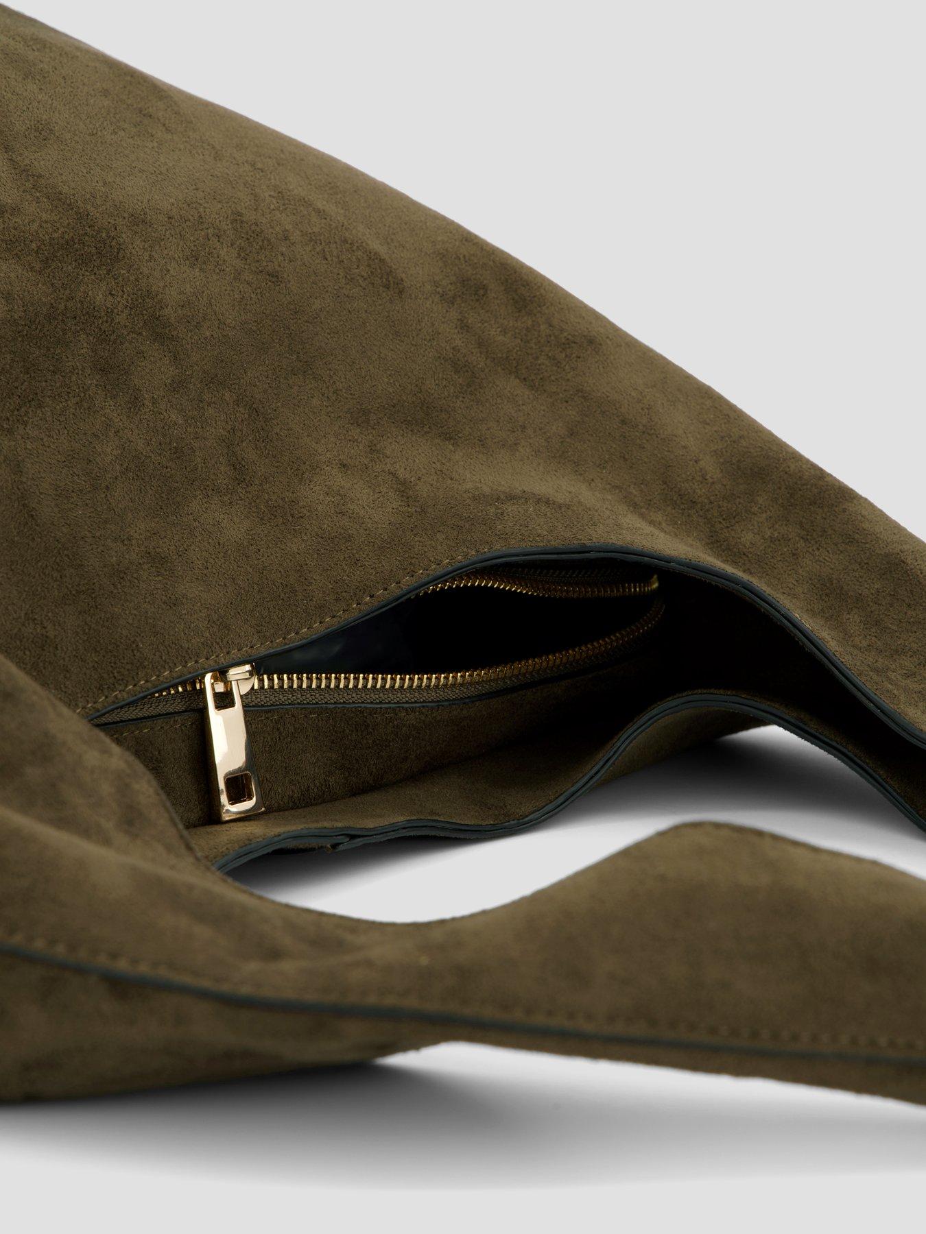 Image 3 of 7 of The Very Collection Faux Suede Slouch Tote Bag&nbsp;- Khaki
