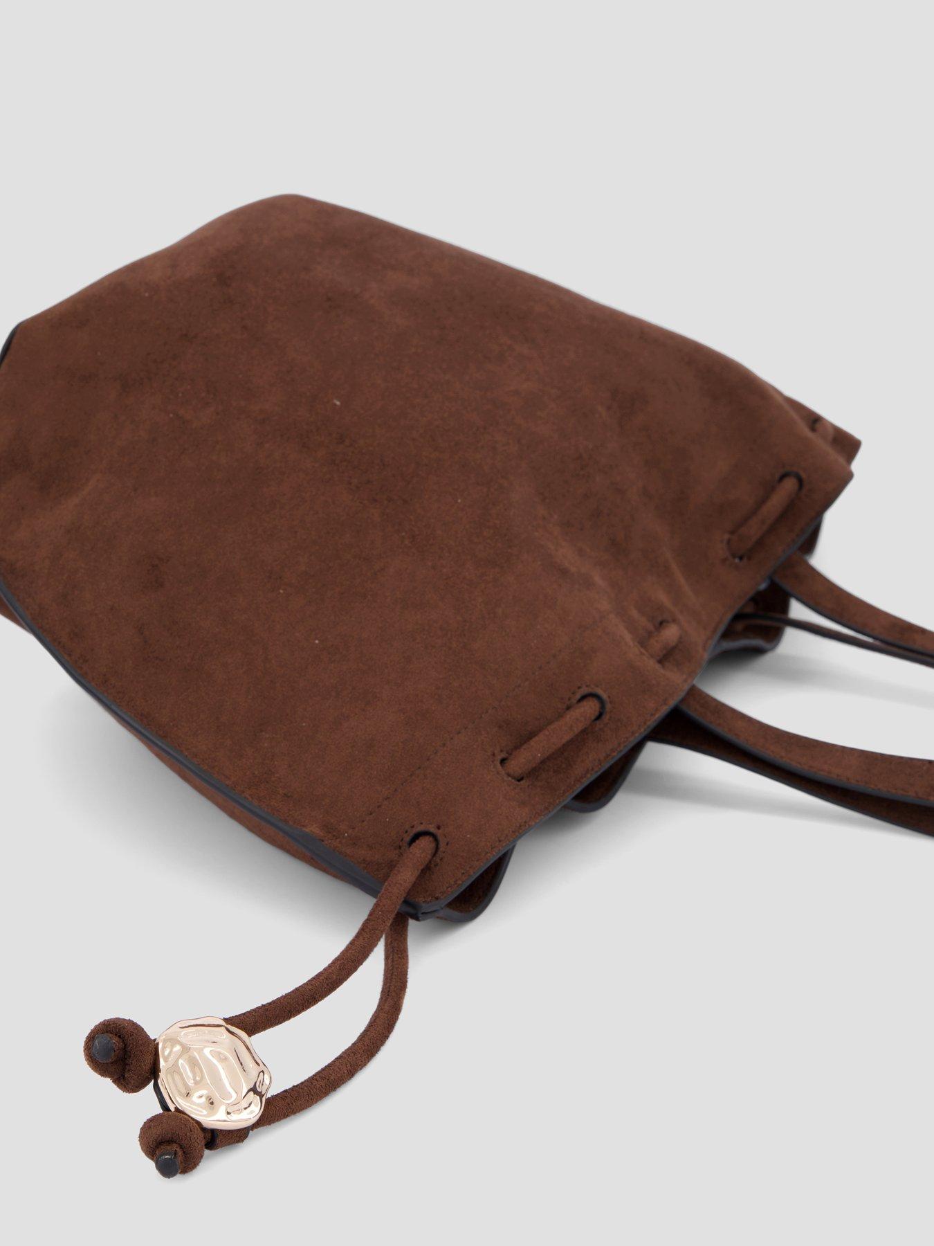 back image of the-very-collection-drawstring-bag-brown