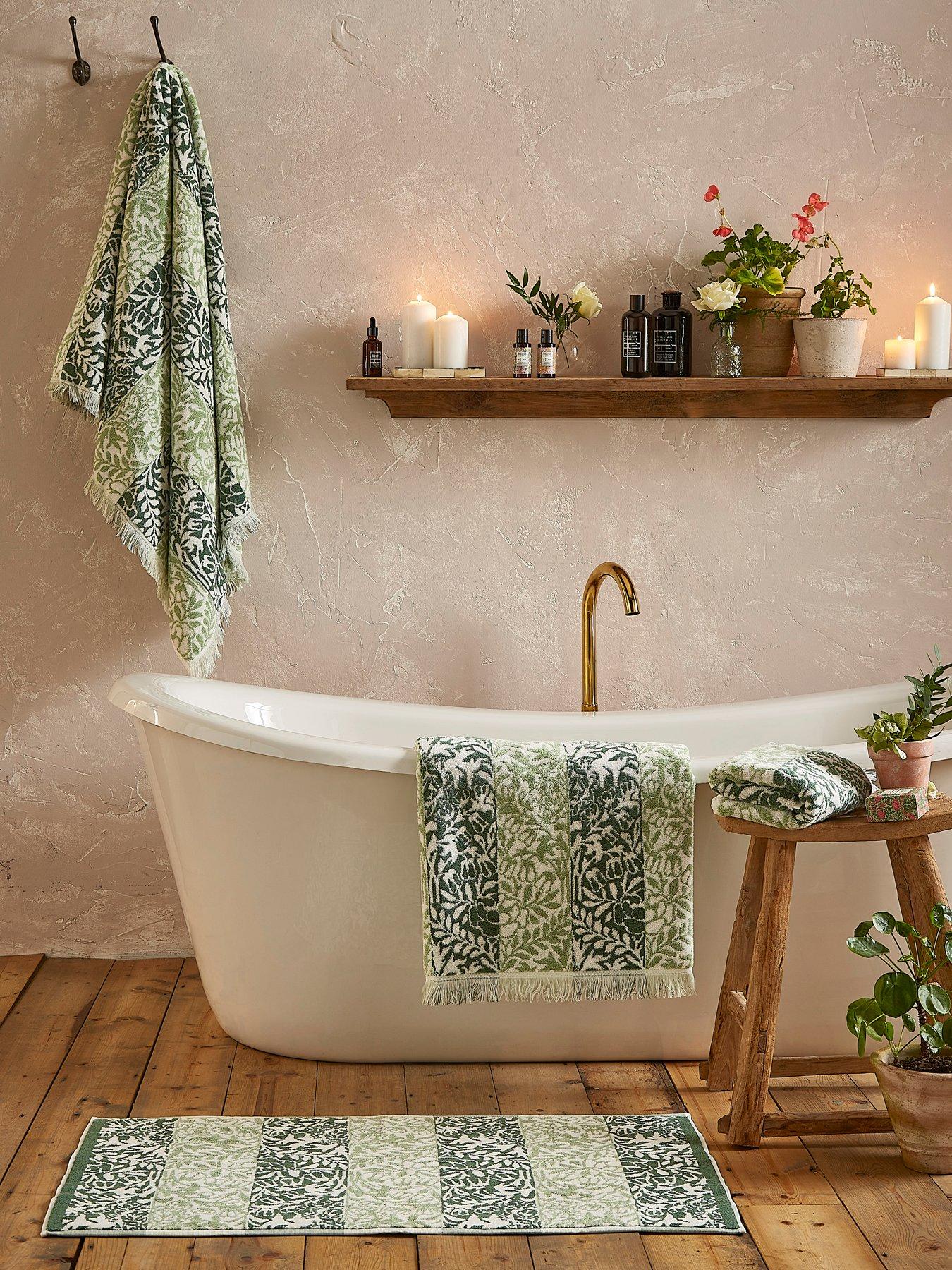Image 1 of 3 of William Morris at Home Rose Stripe 100% Cotton Towel Range