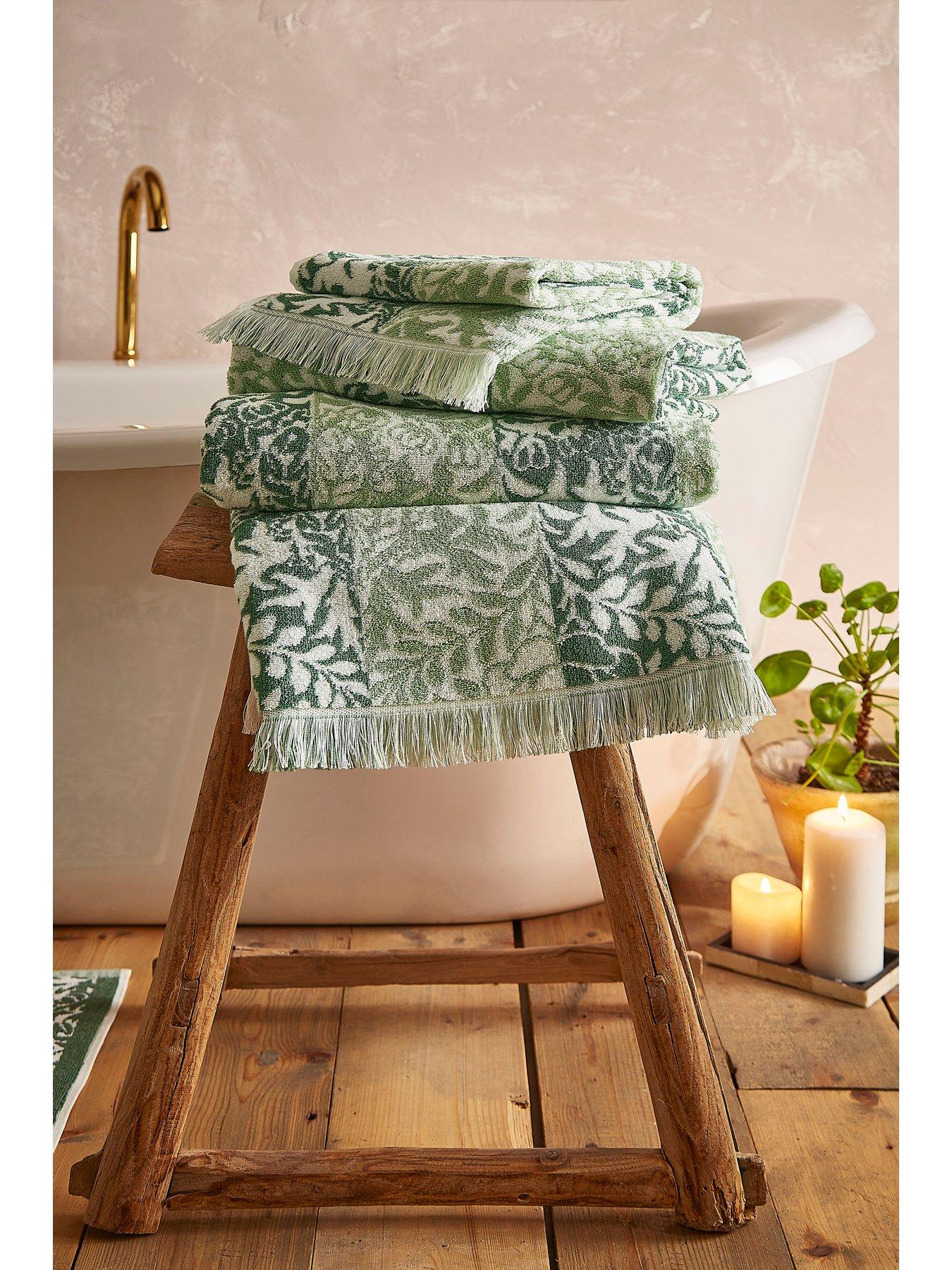 Image 3 of 3 of William Morris at Home Rose Stripe 100% Cotton Towel Range