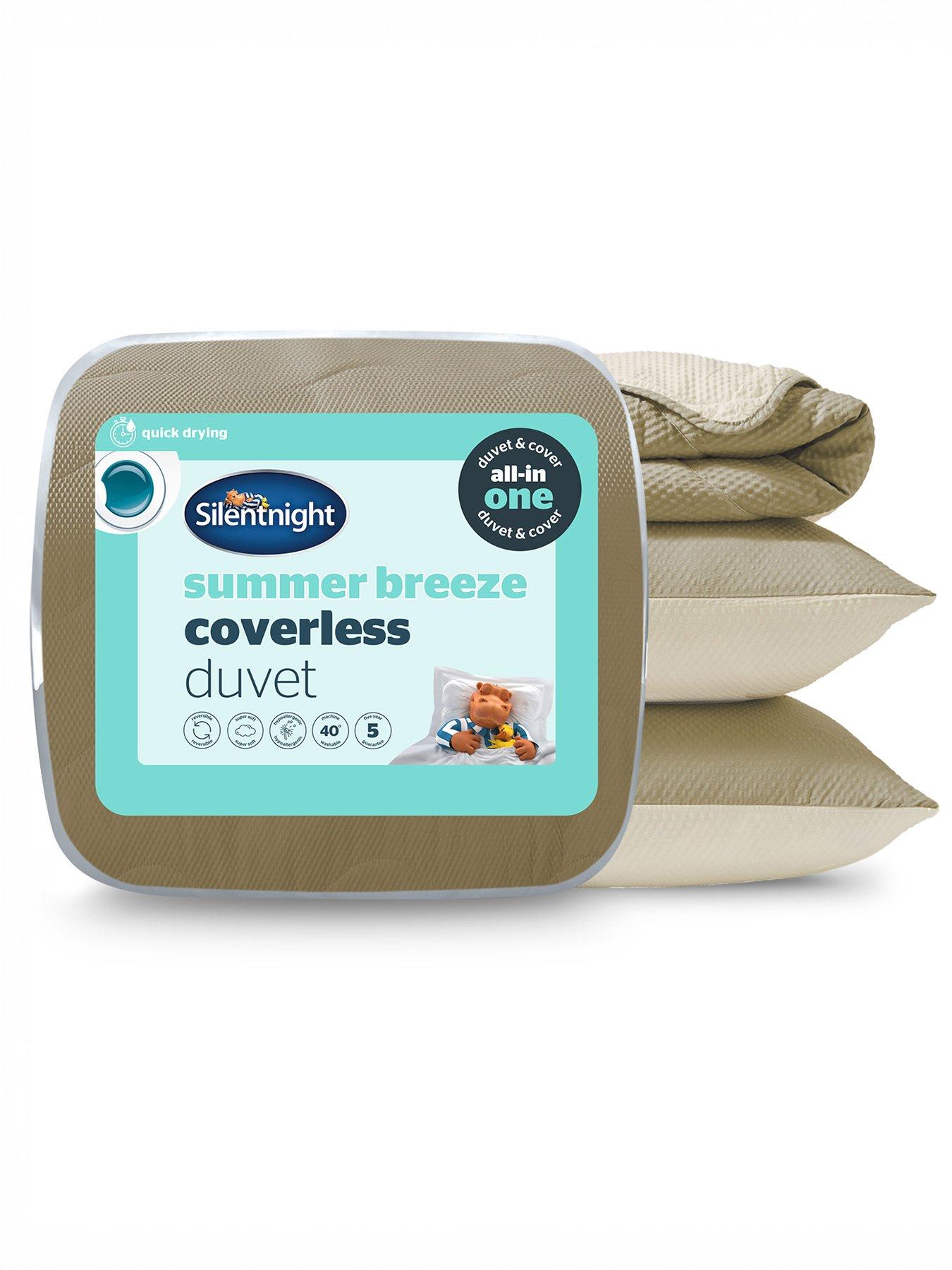 Silentnight Cooling Summer Breeze Seersucker Coverless Duvet - 2.5 Tog Sage  &  Cream
