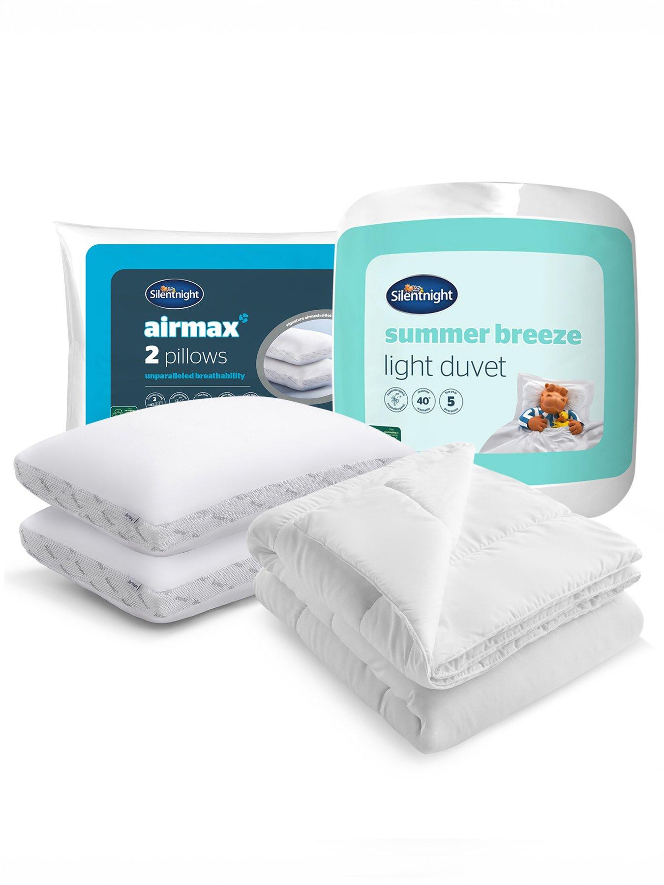 Silentnight Summer Breeze 4.5 Tog And Airmax Pillow Pair Summer Bundle - Double