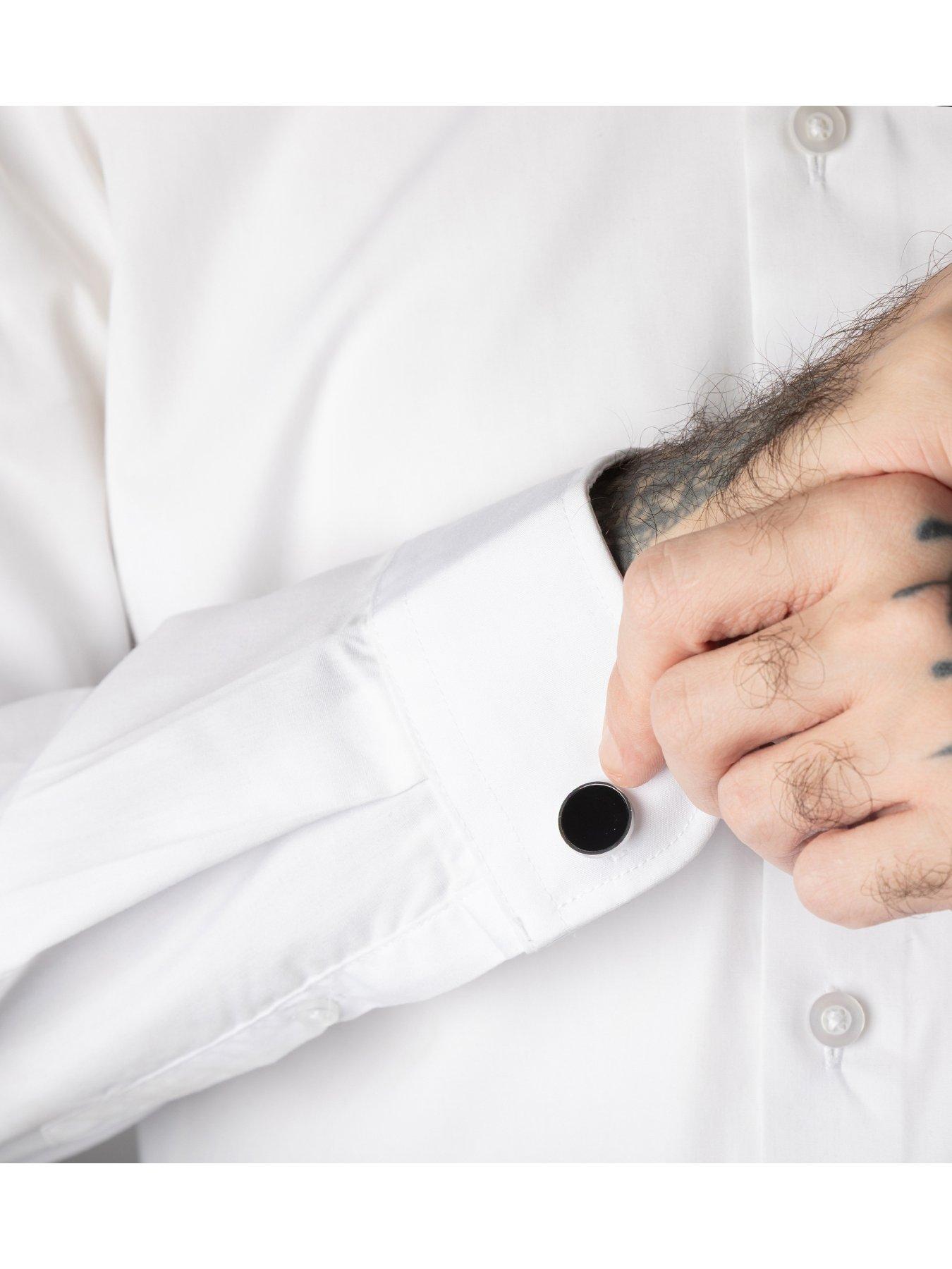  image of the-love-collection-black-acrylic-circle-cufflinks